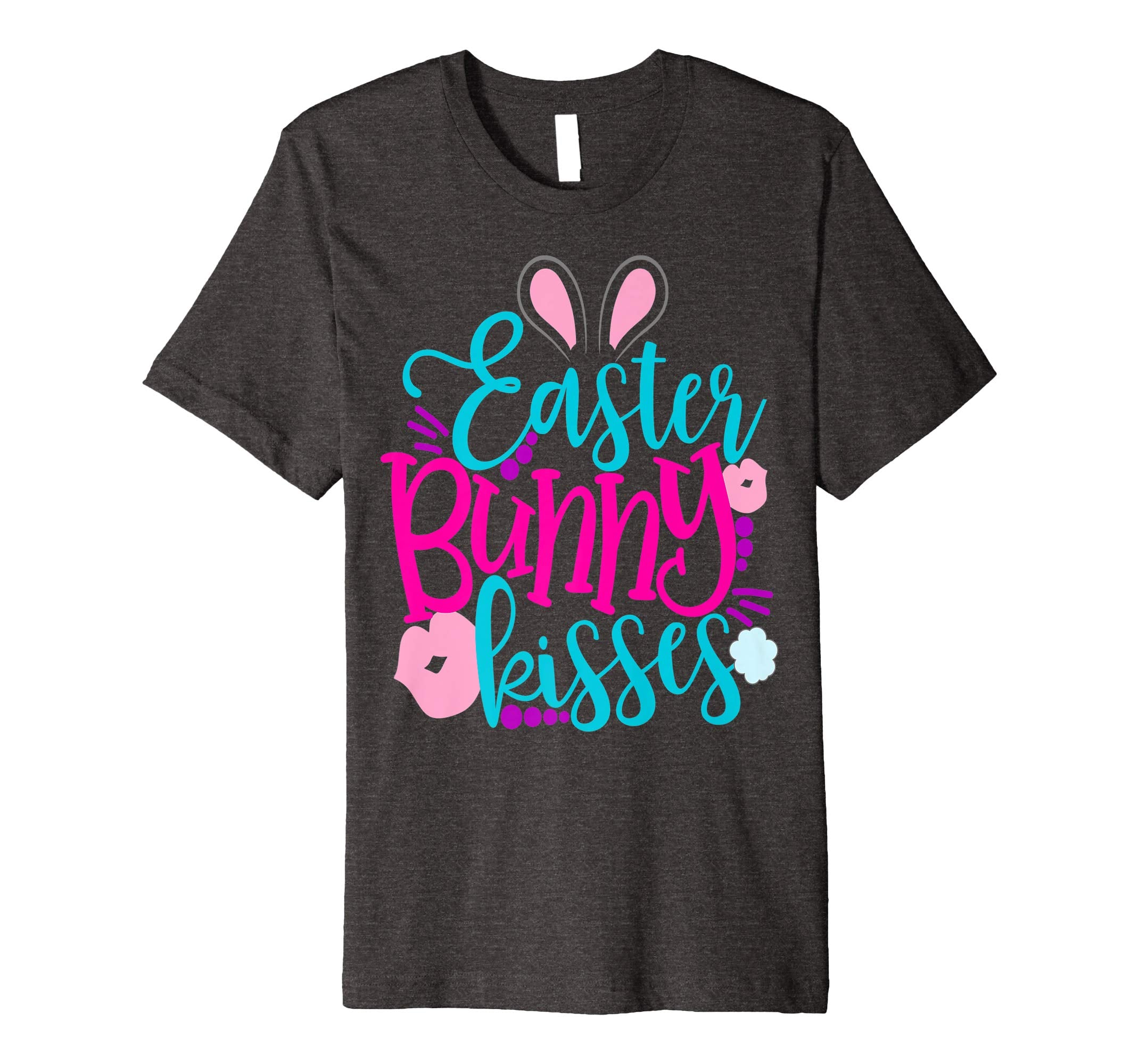 Easter Bunny Kisses Easter Shirt Cute Kids Lips School Girls