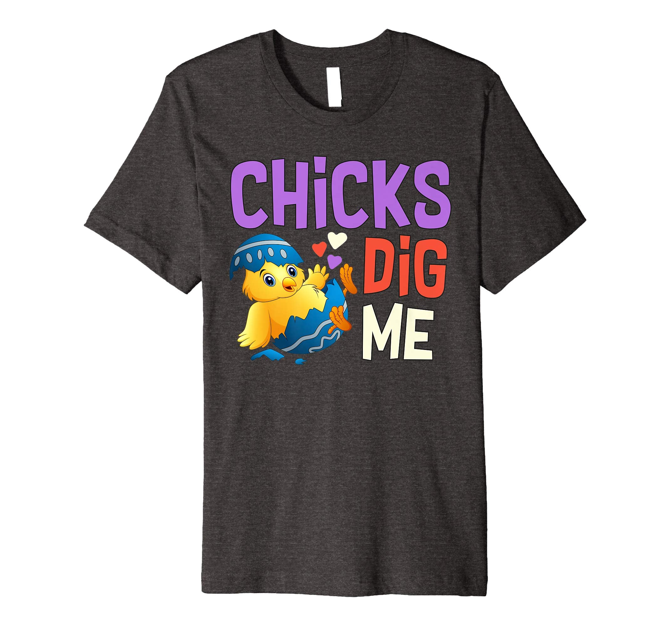 Chicks Dig Me Egg Hunt Happy Easter Kids Boys Girls T Shirt