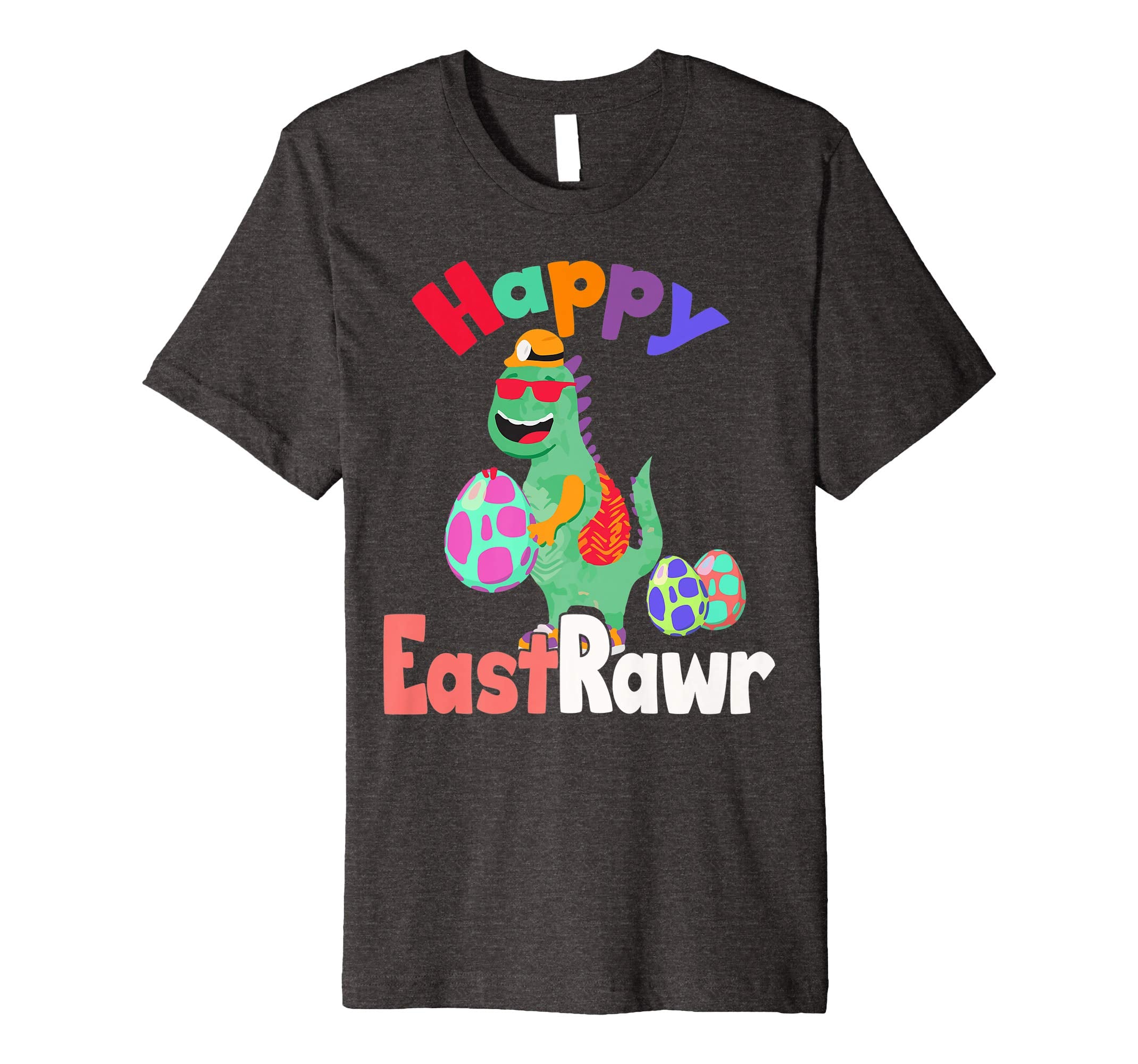 Happy Eastrawr T Rex Dinosaur Easter Bunny Egg Shirt Kids