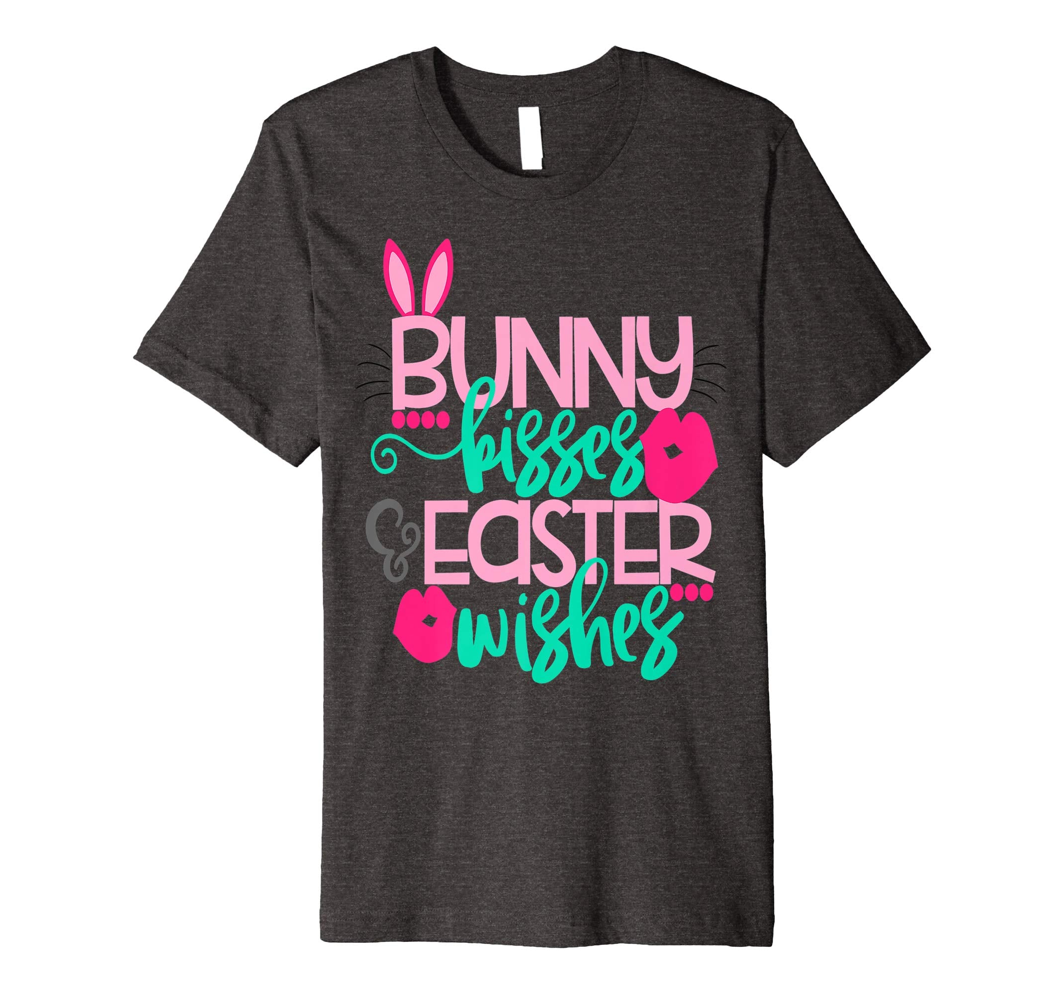 Bunny Kisses and Easter Wished Cute Easter Bunny Shirt Girls