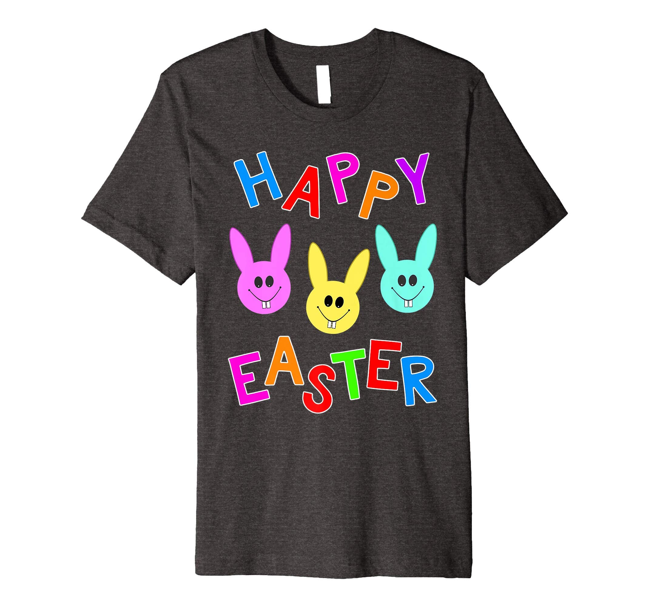 Happy Easter T shirt Cute Bunnies Colorful Bunny Boys Girls