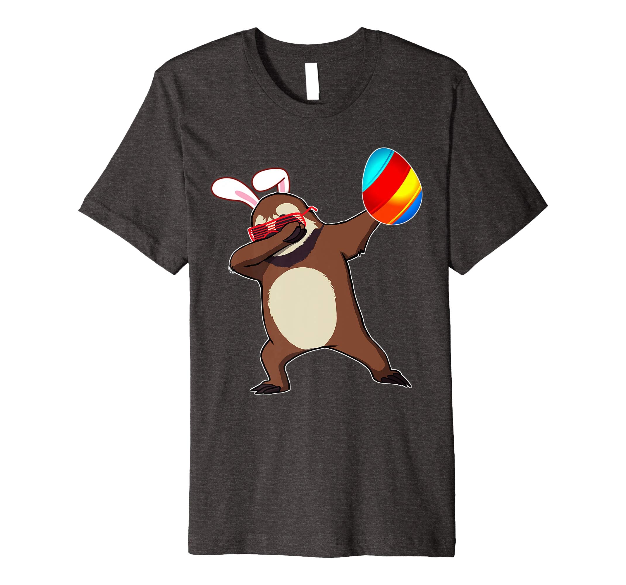 Easter Bunny Dabbing Sloth Tshirt Egg Ears Animal Gift