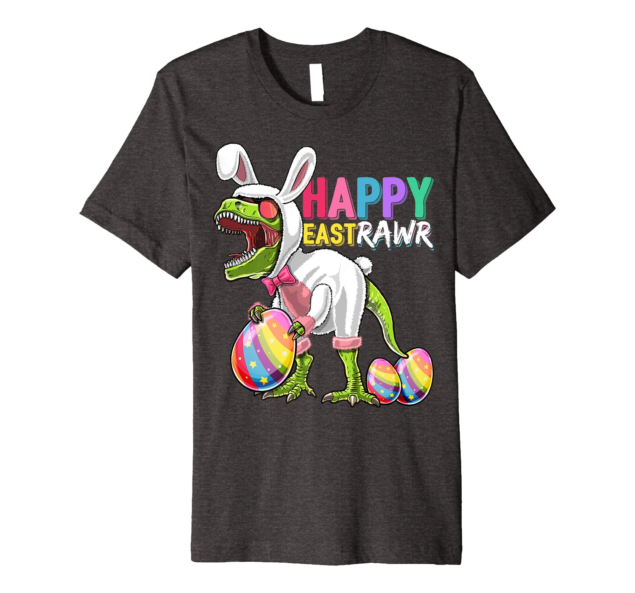 Happy Eastrawr T Rex Dinosaur Easter Bunny Egg Shirt Kids