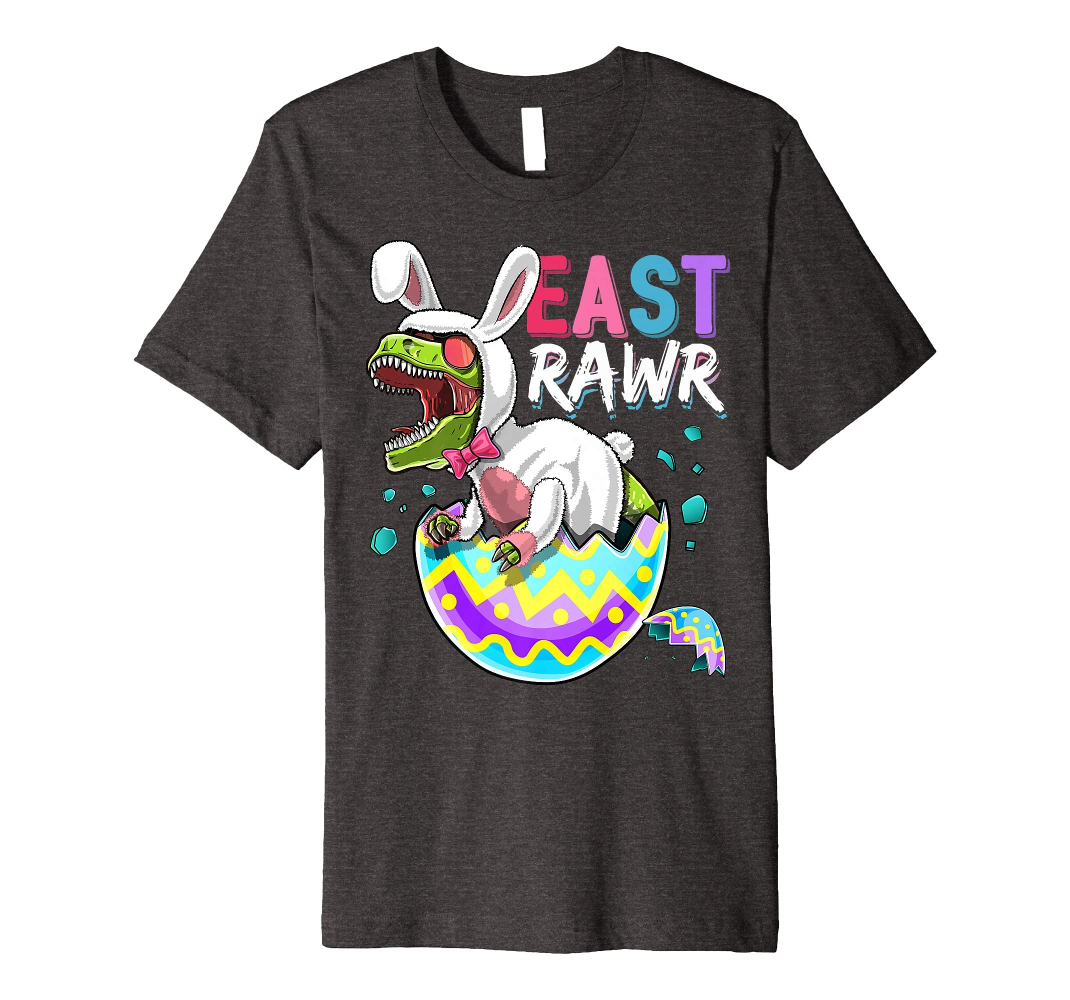 Happy Eastrawr T Rex Dinosaur Easter Bunny Egg Shirt Kids