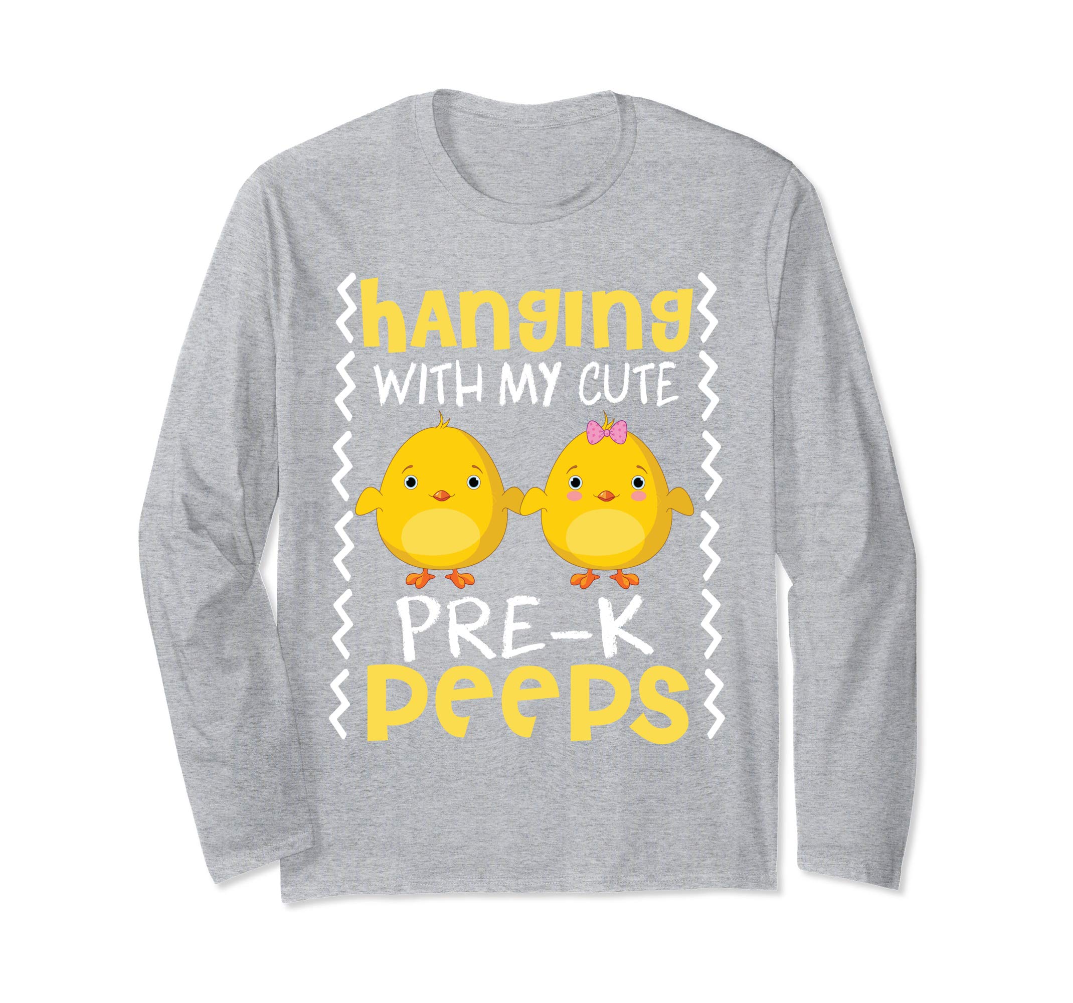 Hanging With My Cute Pre-k Peeps Teacher Easter Day Shirt