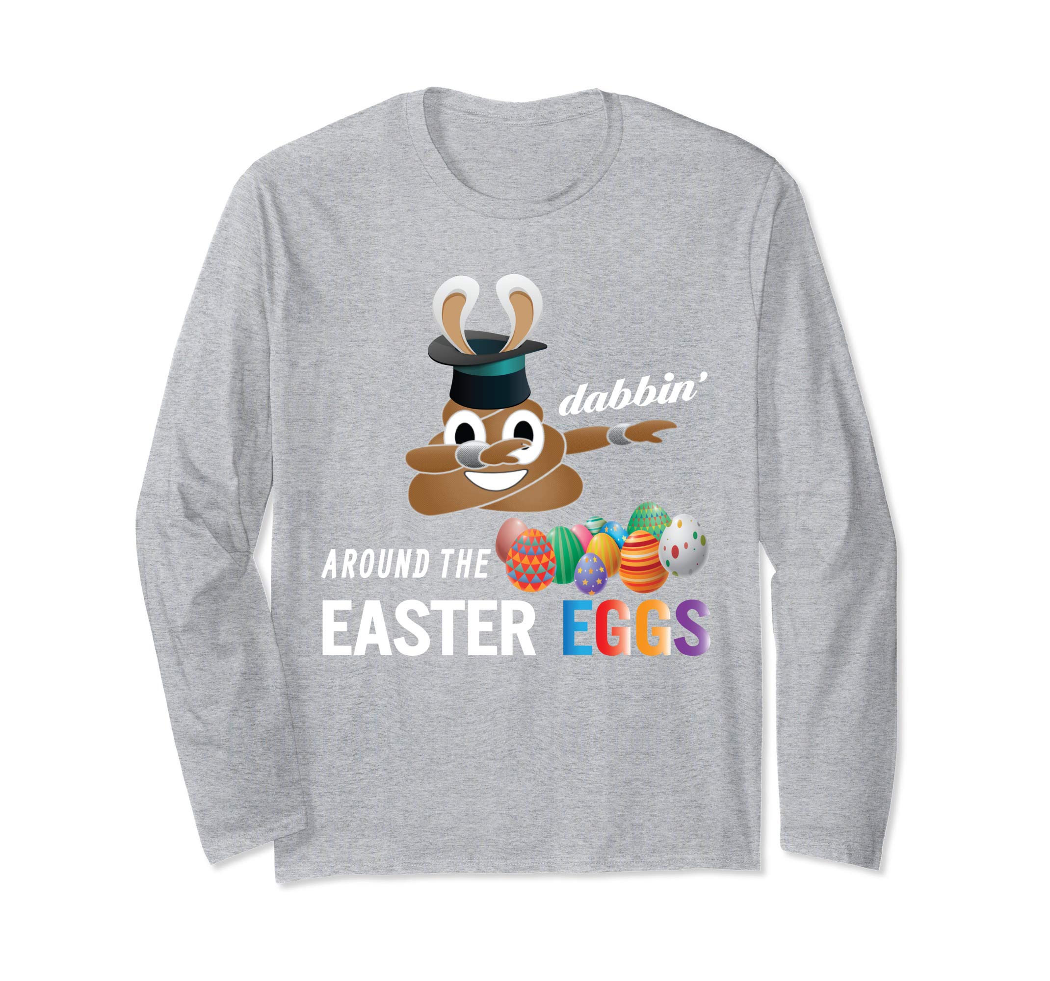 Poop Bunny Dabbin' Around The Easter Eggs Happy Day Shirt