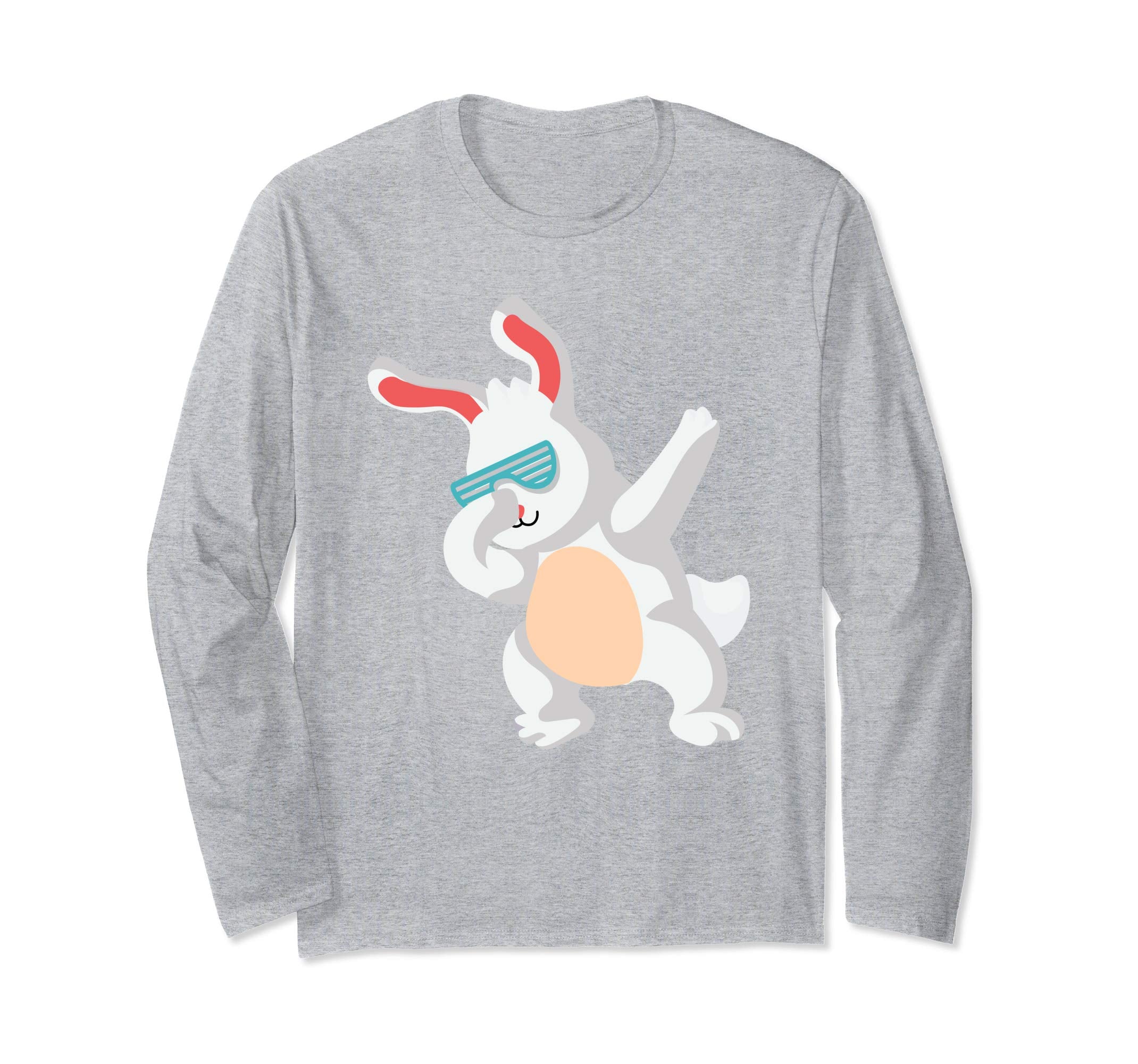 Happy Easter Dabbing Bunny Glasses Long Sleeve T Shirt