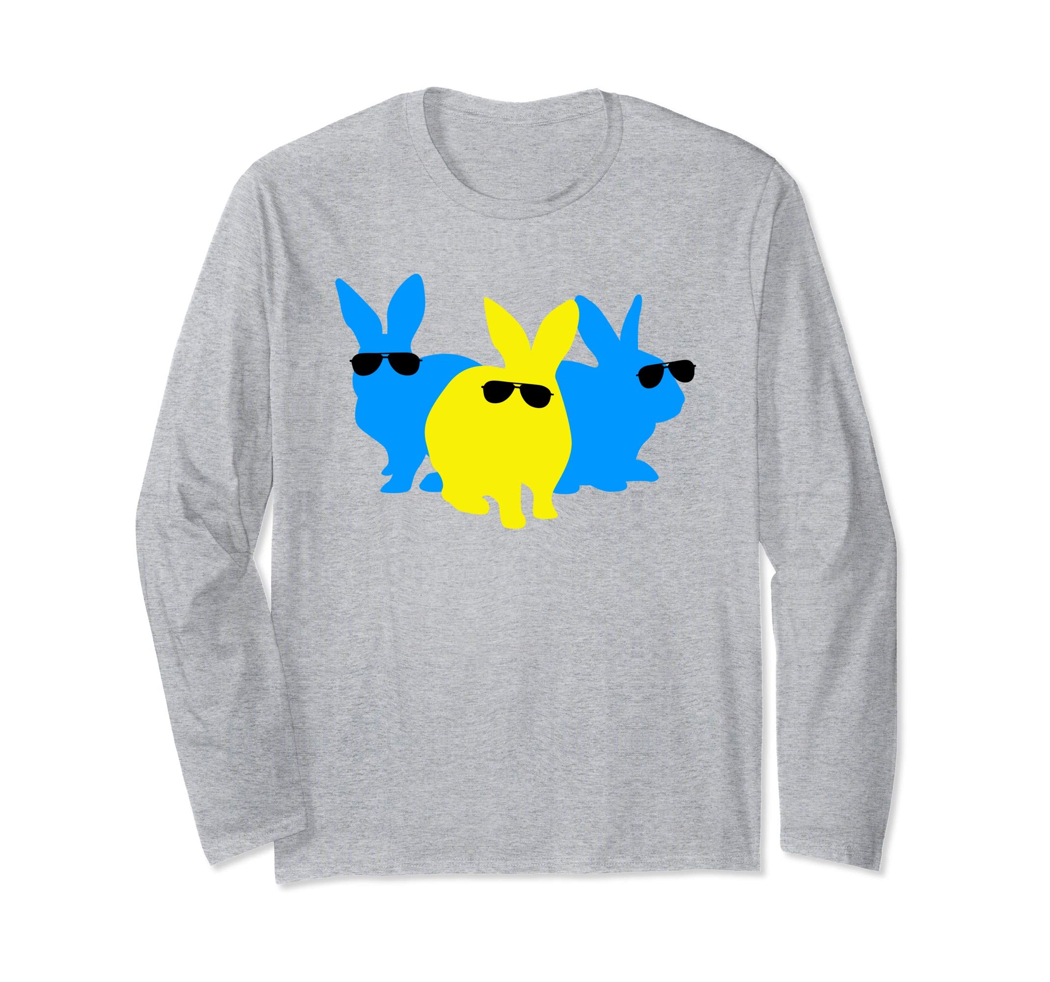 Cute Trio Easter Bunnies In Shades Long sleeve T Shirt Egg