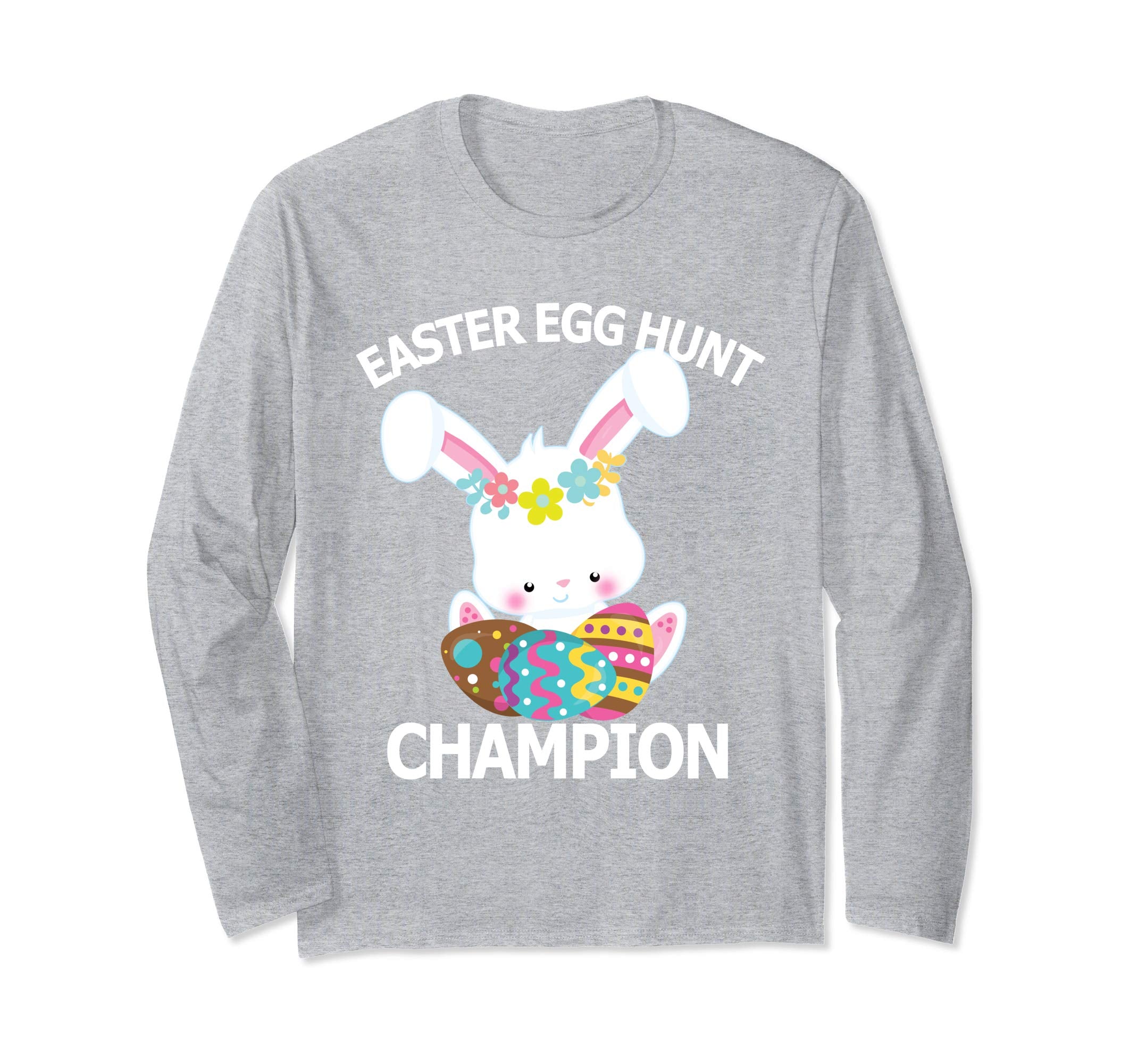 Easter Egg Hunt Champion Shirt Cute Bunny Long Sleeve