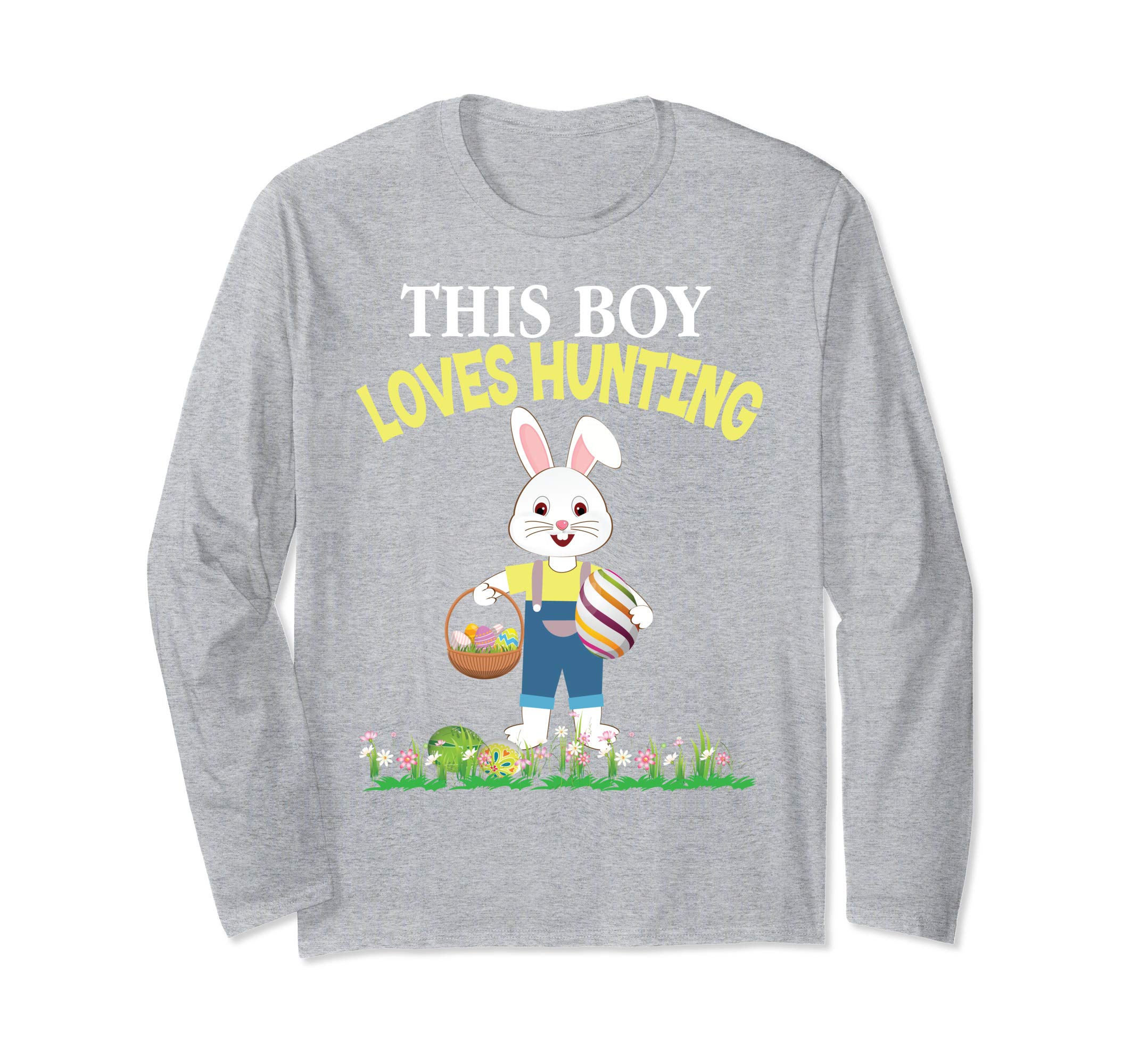 This Boy Loves Eggs Hunting Bunny Easter Day T-Shirt