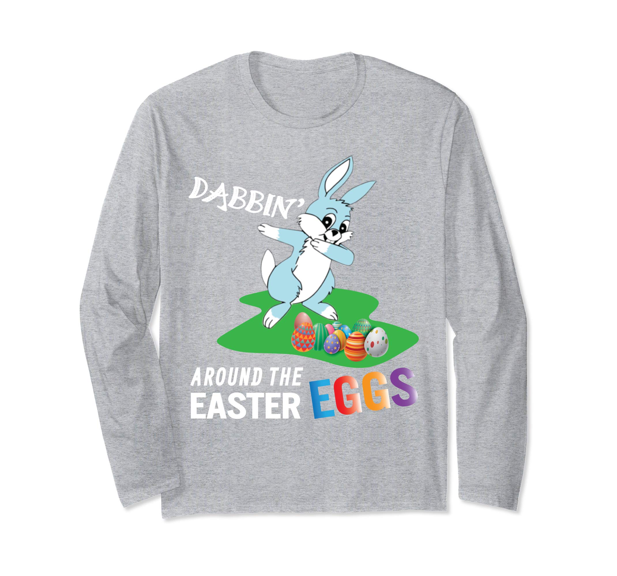Blue Bunny Rabbit Dab Dabbin' Around The Easter Eggs Shirt