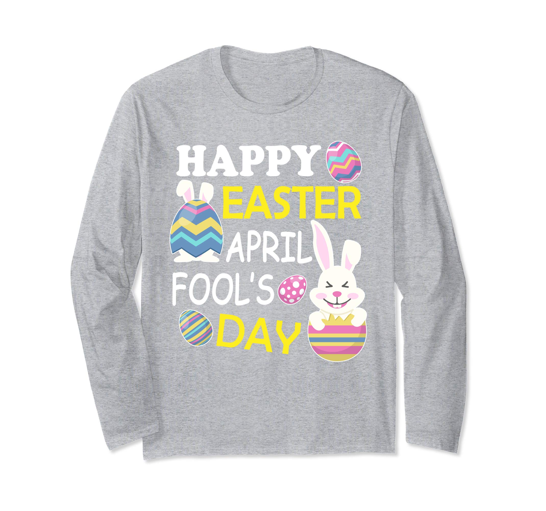 Bunny Face &amp; Easter Eggs Happy Easter April Fool's Day Shirt