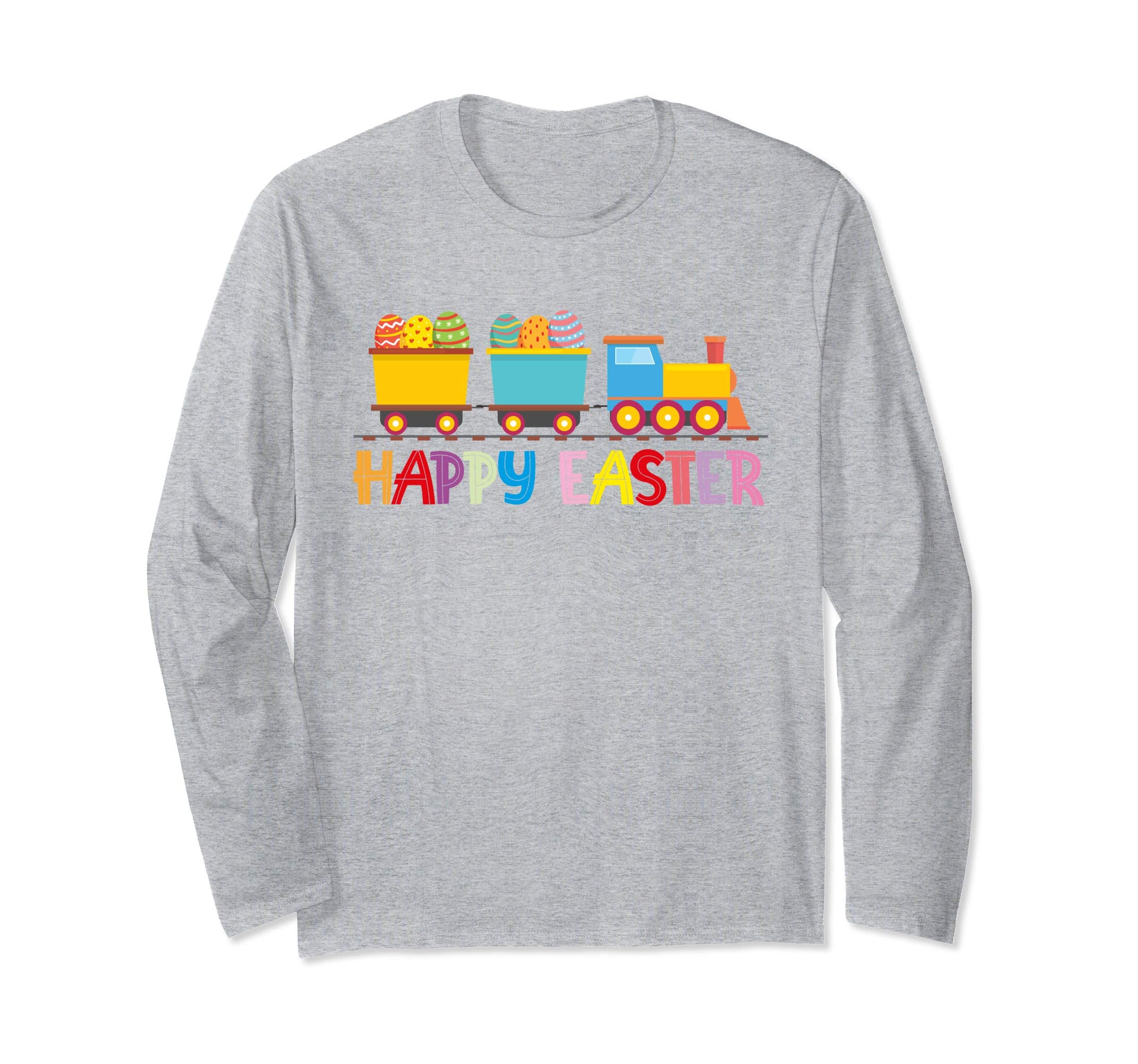 Happy Easter Train Egg Hunt Kid Boys Girls Long Sleeve Shirt