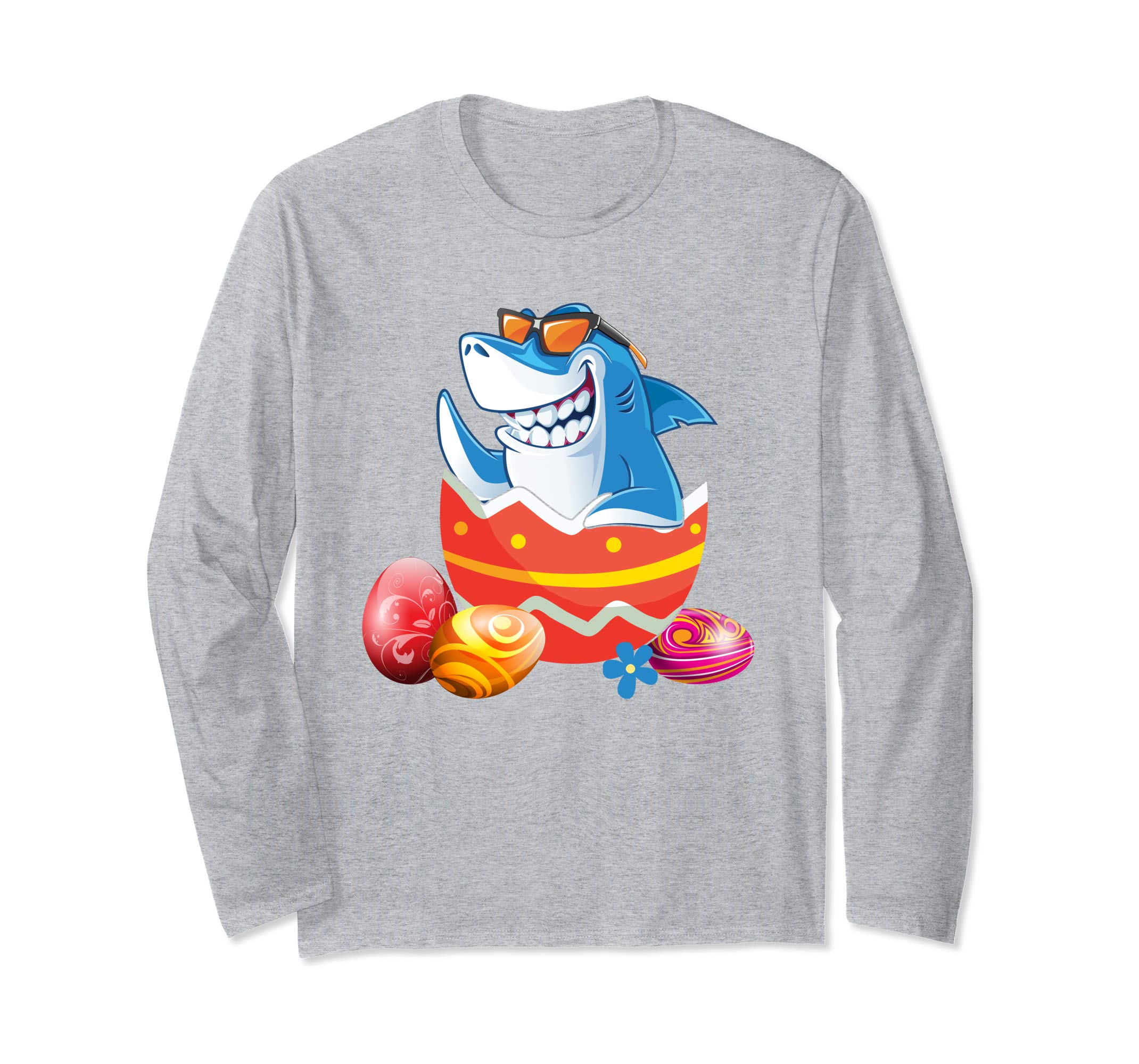 Easter Shirts For Kids Boys Girls Shark Shirt Easter Eggs