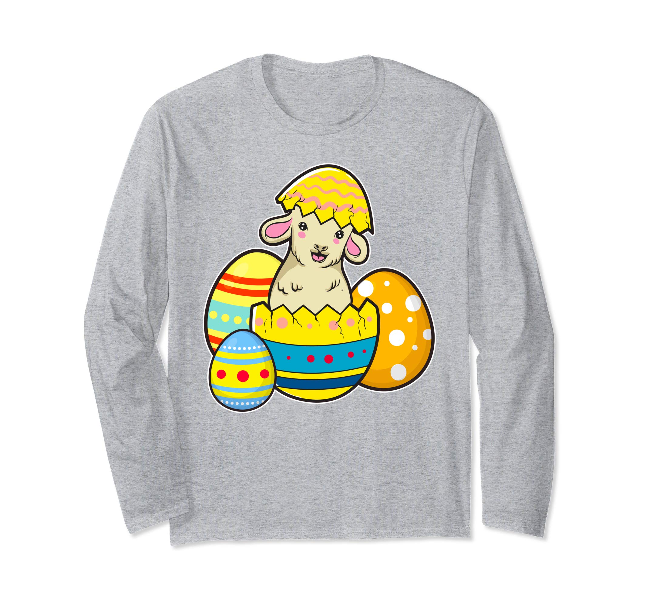 Cute Easter Lamb Shirt Egg Hunt Kids School Spring