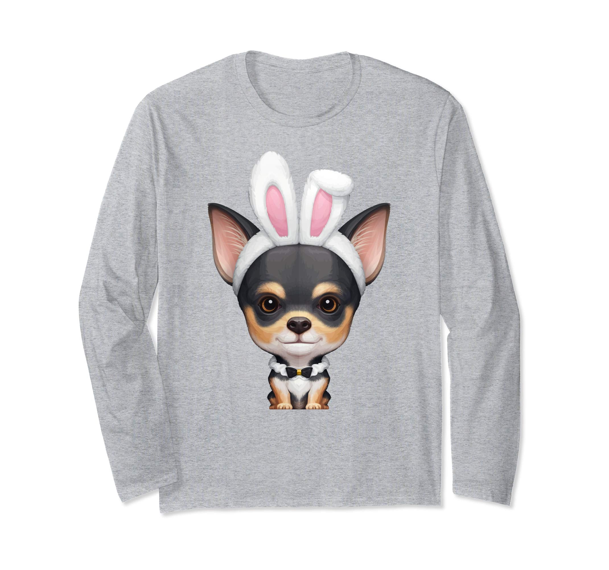 Tricolor Shorthaired Chihuahua Easter Long Sleeve T-Shirt