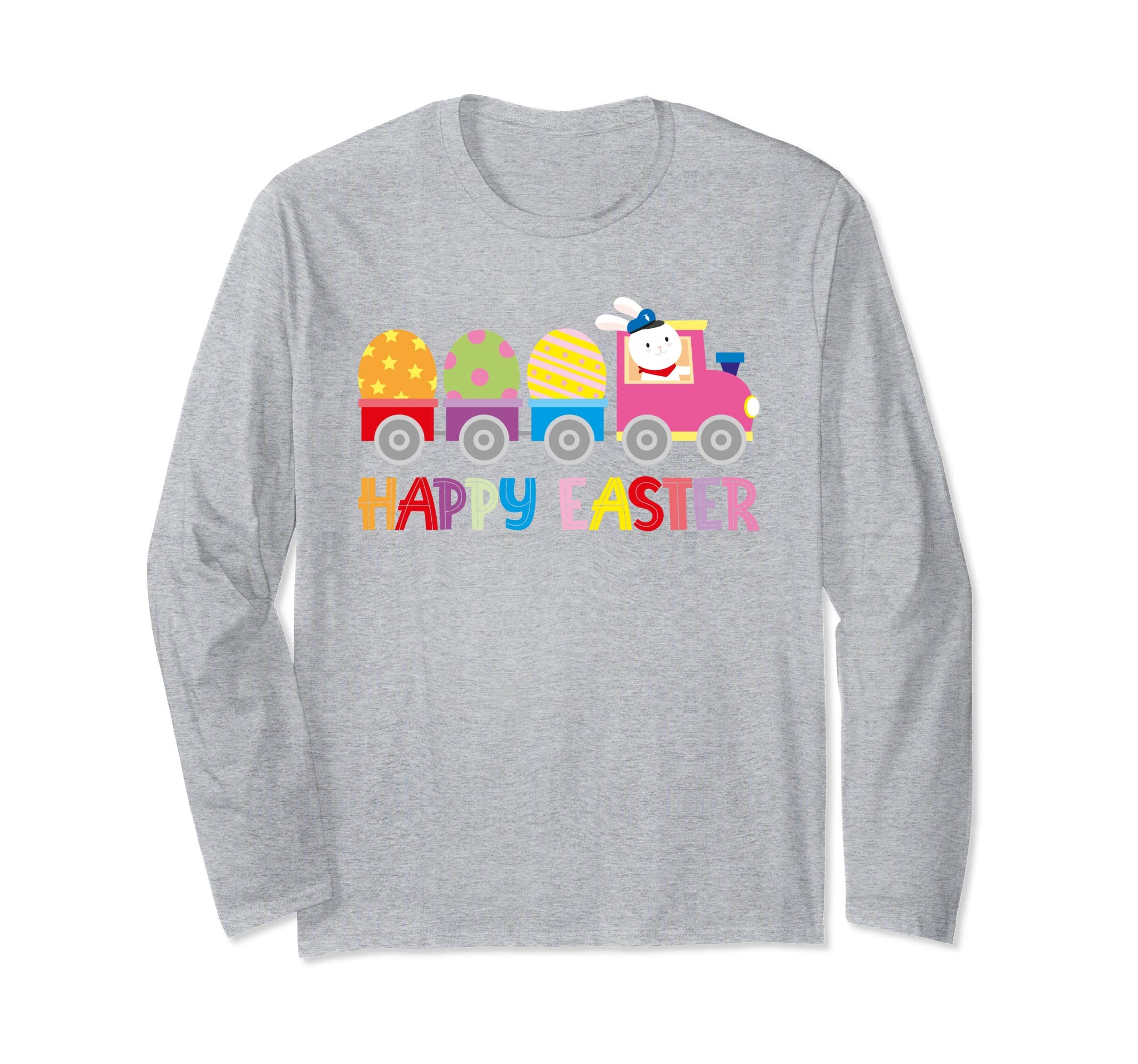 Happy Easter Train Egg Hunt Kid Boys Girls Long Sleeve Shirt
