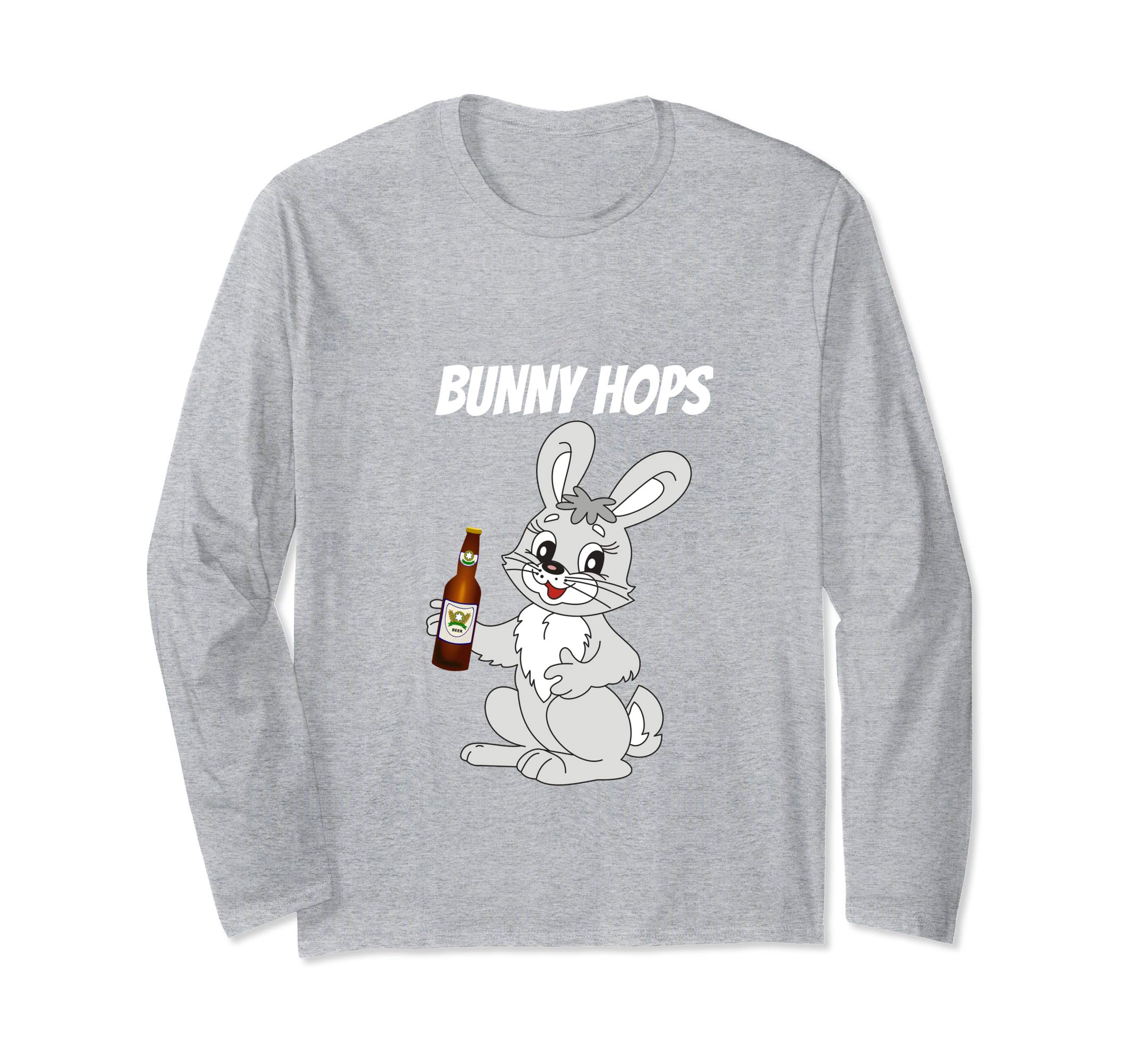 BUNNY HOPS Man's long sleeve T Shirt Woman's easter party
