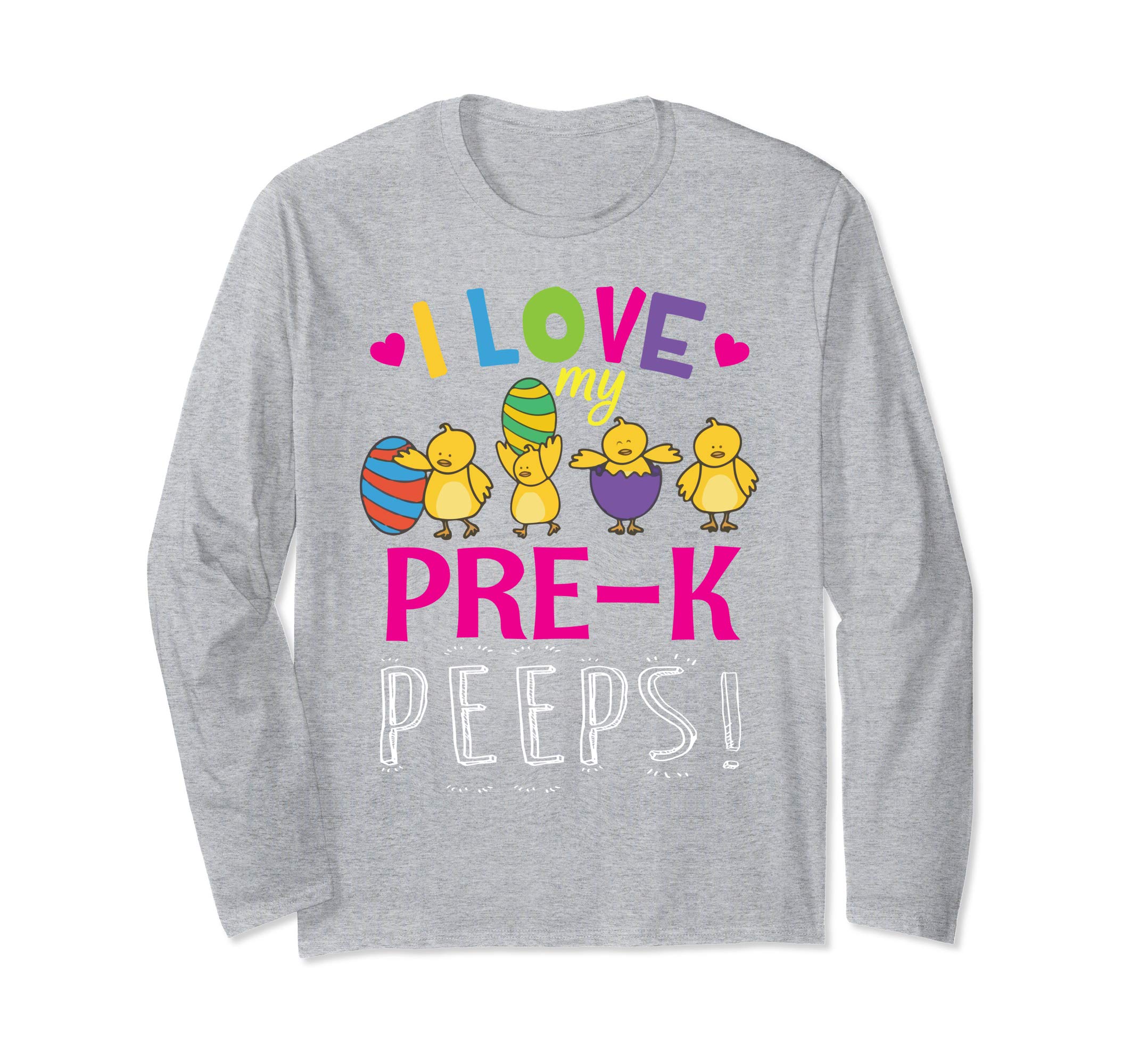 Hearts Chicks Easter Eggs I Love My Pre-k Peeps Shirt