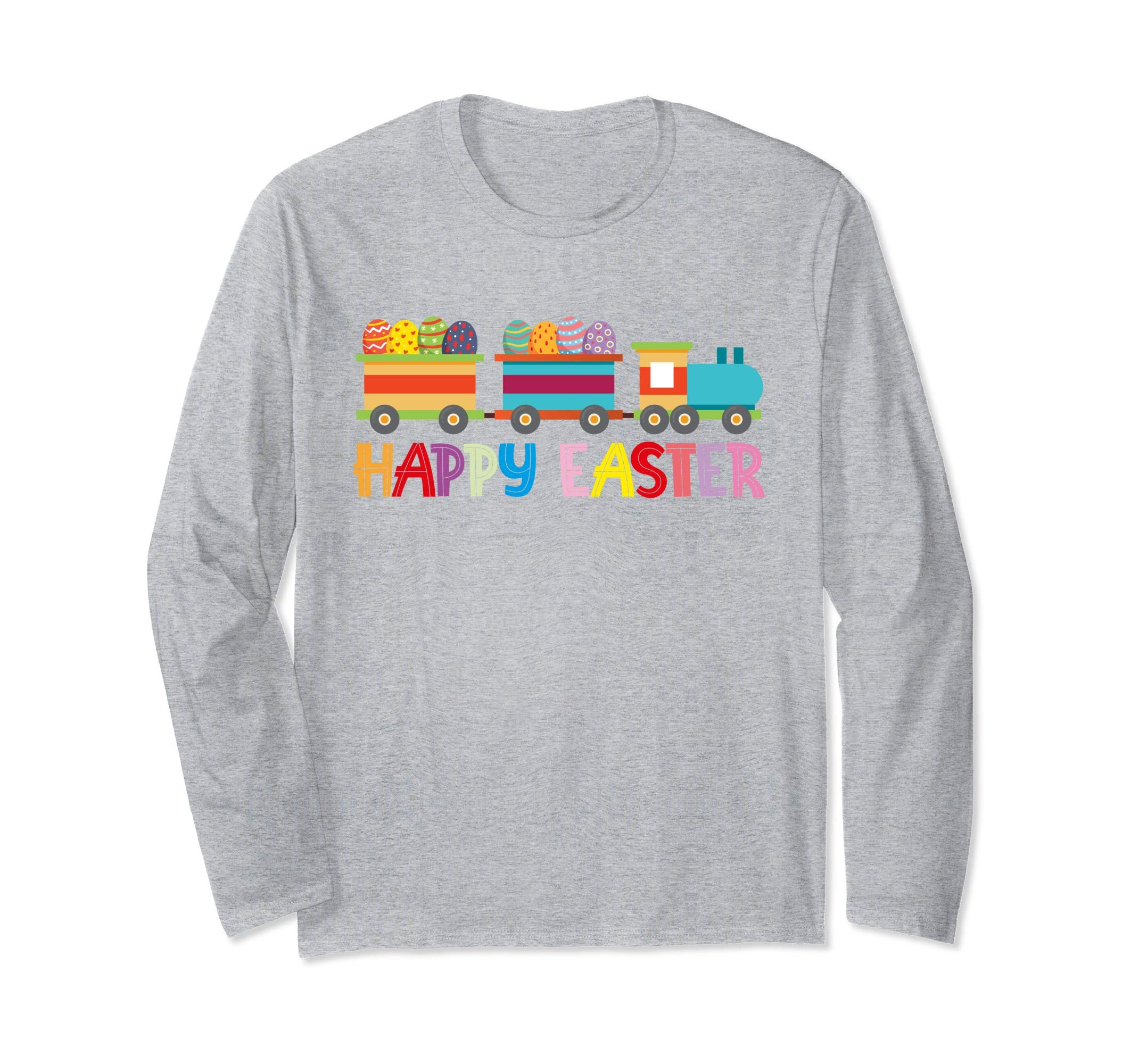 Happy Easter Train Egg Hunt Kid Boys Girls Long Sleeve Shirt