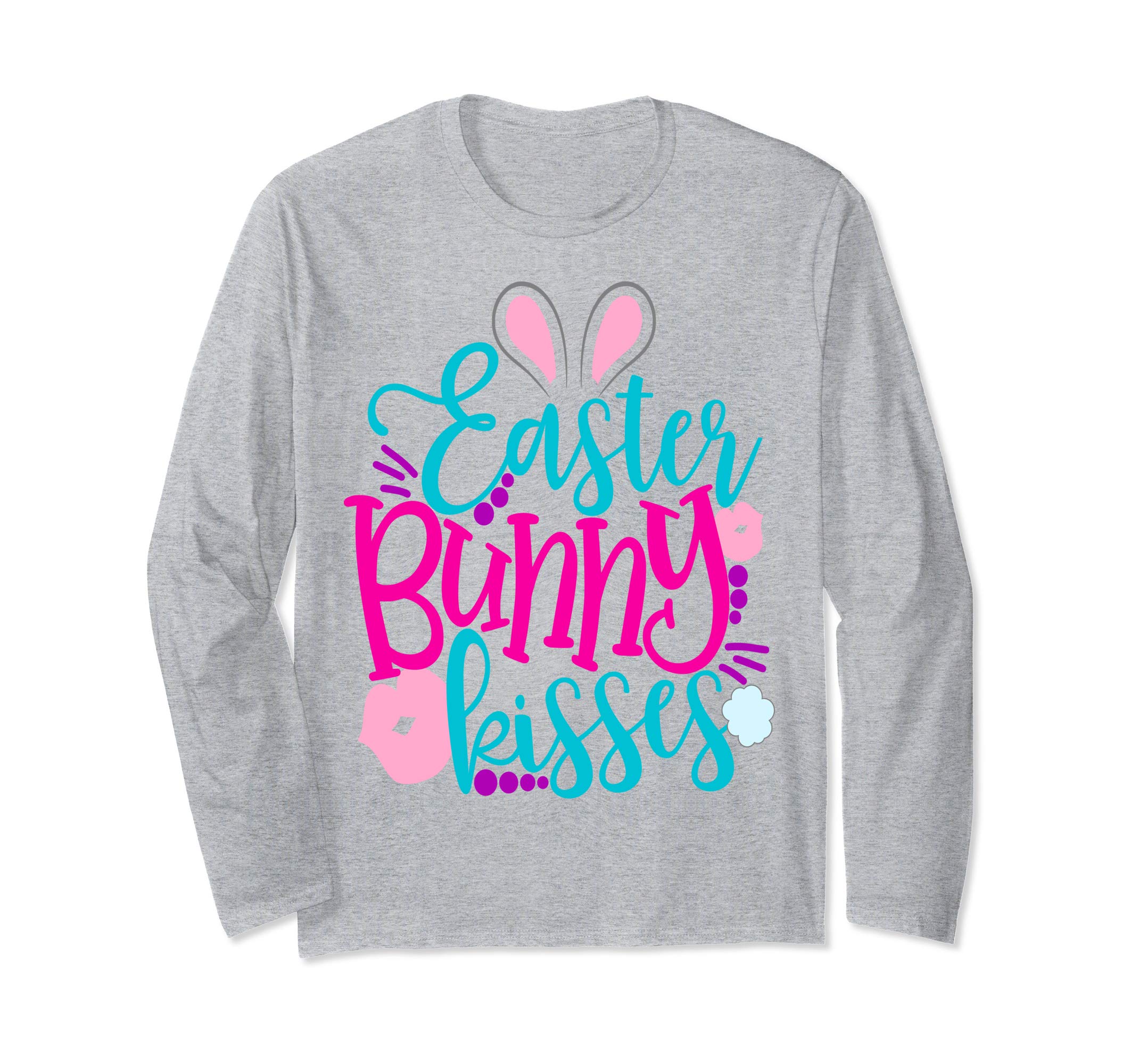Easter Bunny Kisses Easter Shirt Cute Kids Lips School Girls