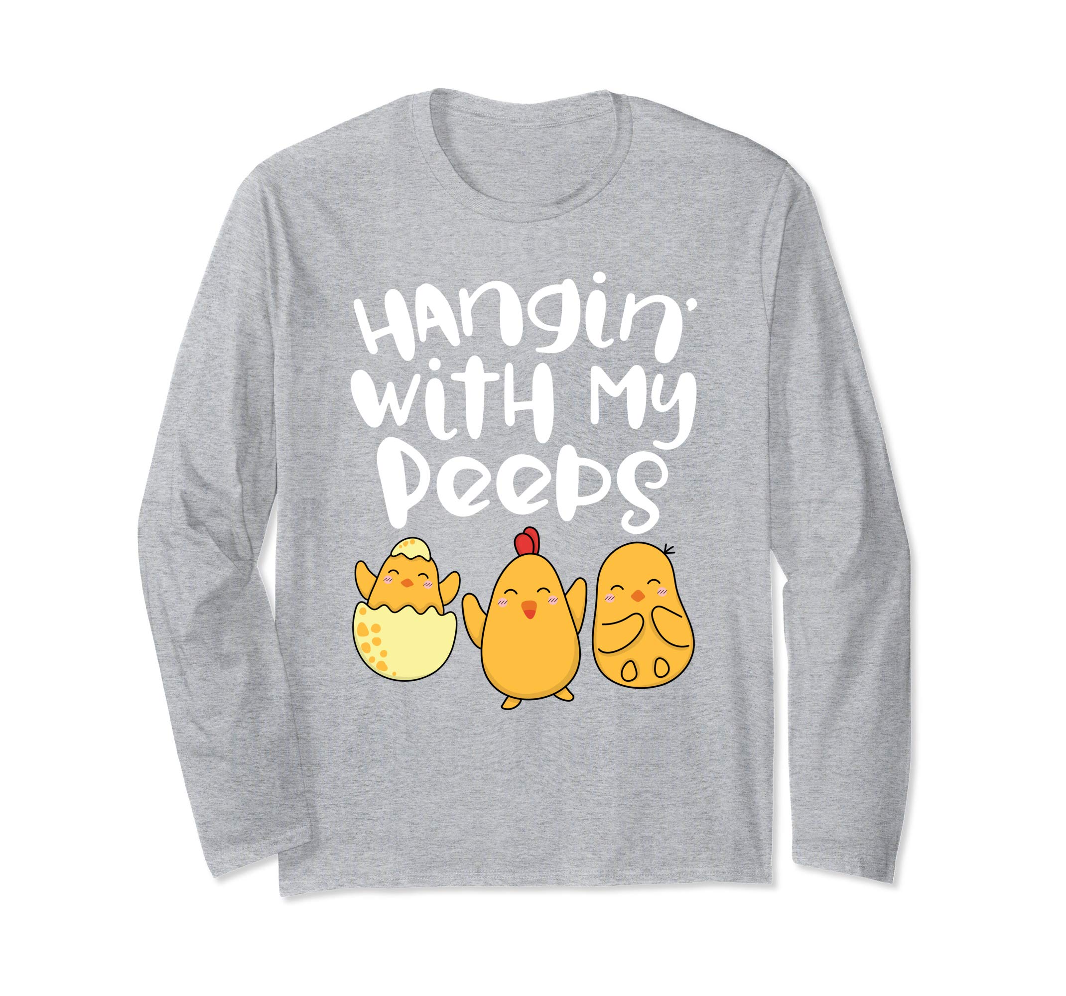 Hanging With My Peeps Happy Easter Long Sleeve T Shirt Gift