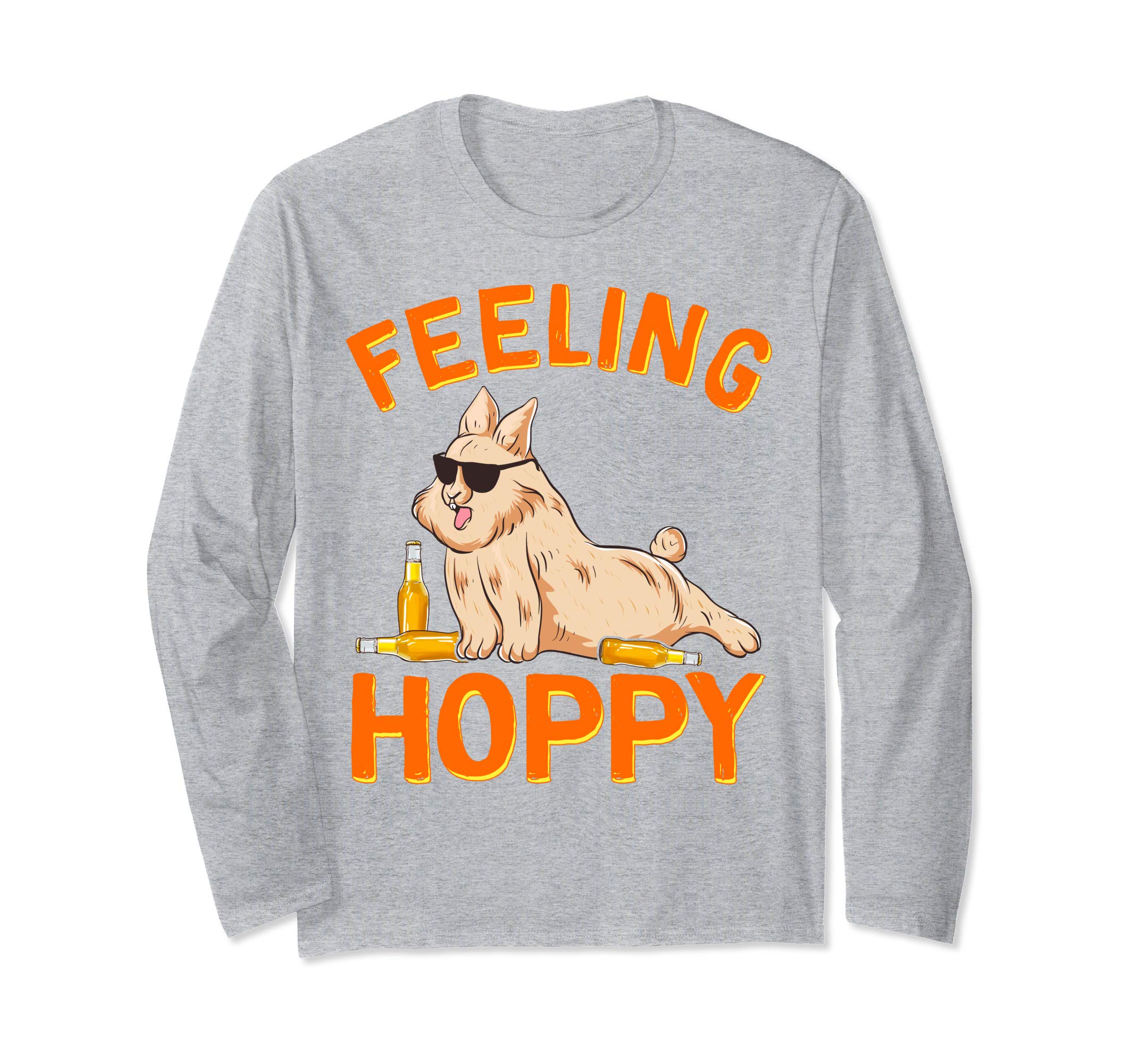 Feeling Hoppy Long Sleeve Shirt - Fat Easter Bunny Beer Gift