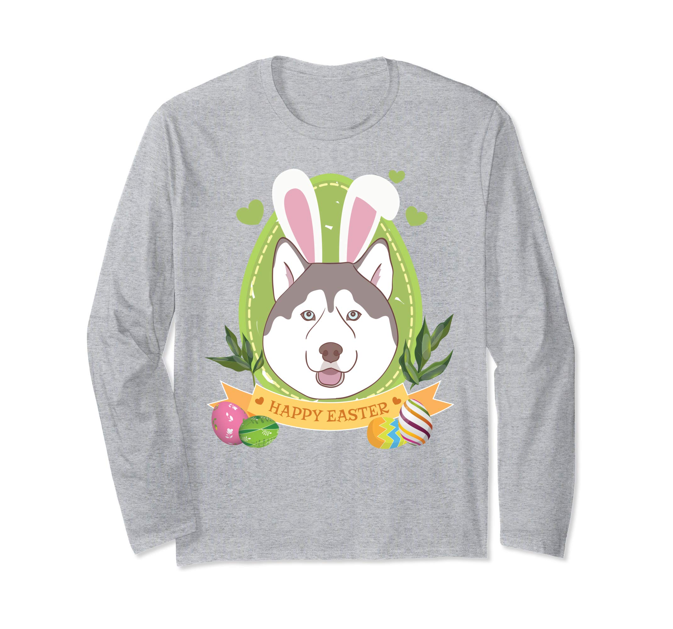 Bunny Siberian Husky Dog Easter Day Lovers T-Shirt Egg