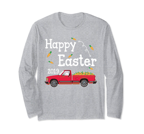 Bunny Driving Truck Carry Carrots Happy Easter 2019 Shirt