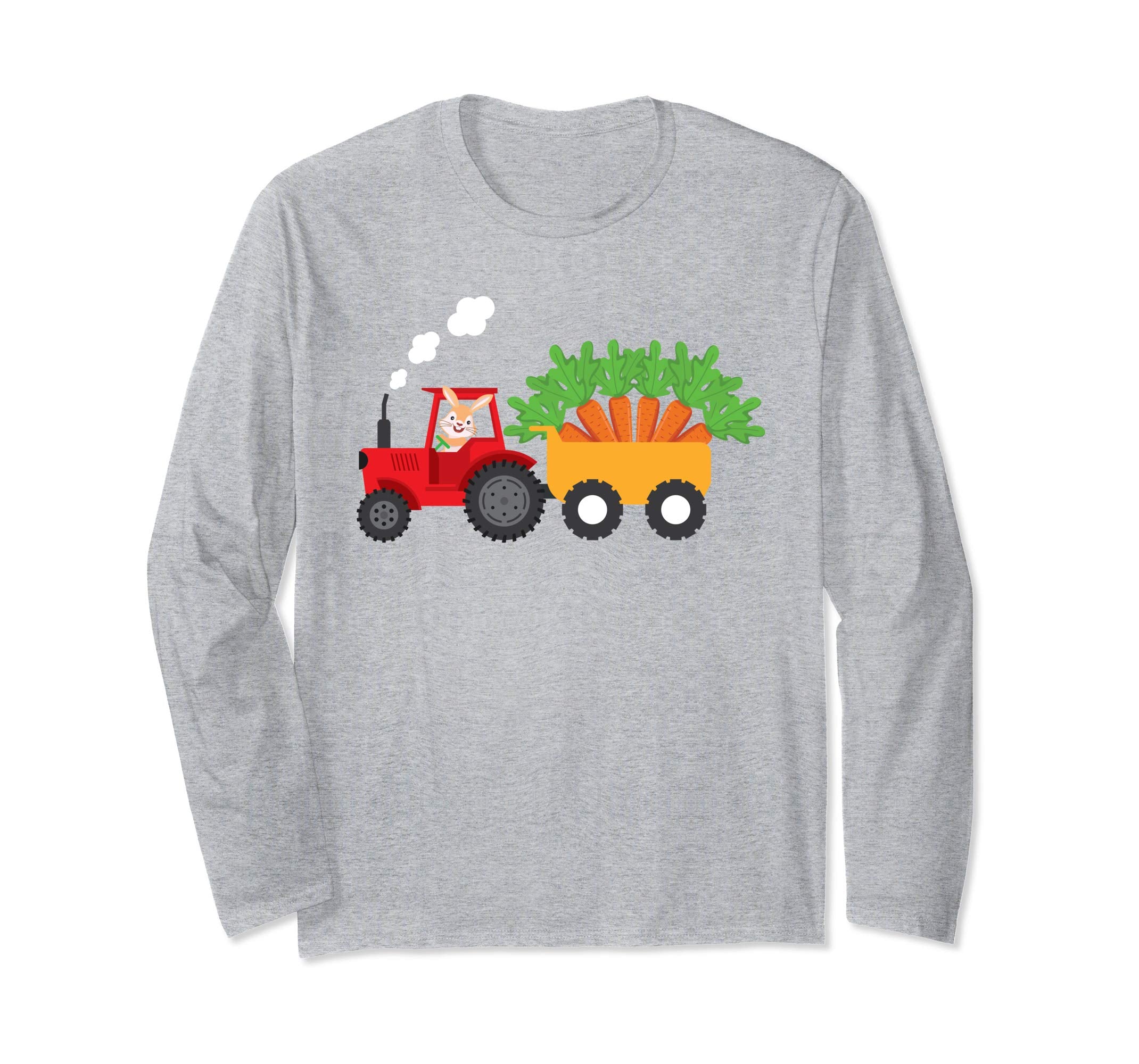 Bunny Tractor Carrying Carrots Easter Day T-Shirt