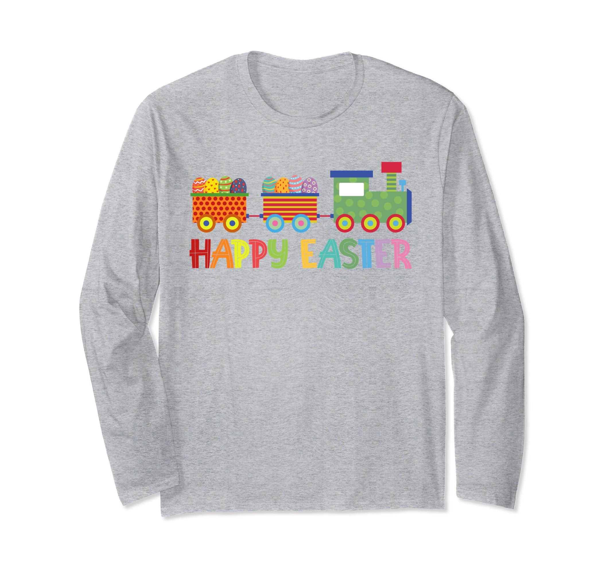 Happy Easter Train Egg Hunt Kid Boys Girls Long Sleeve Shirt