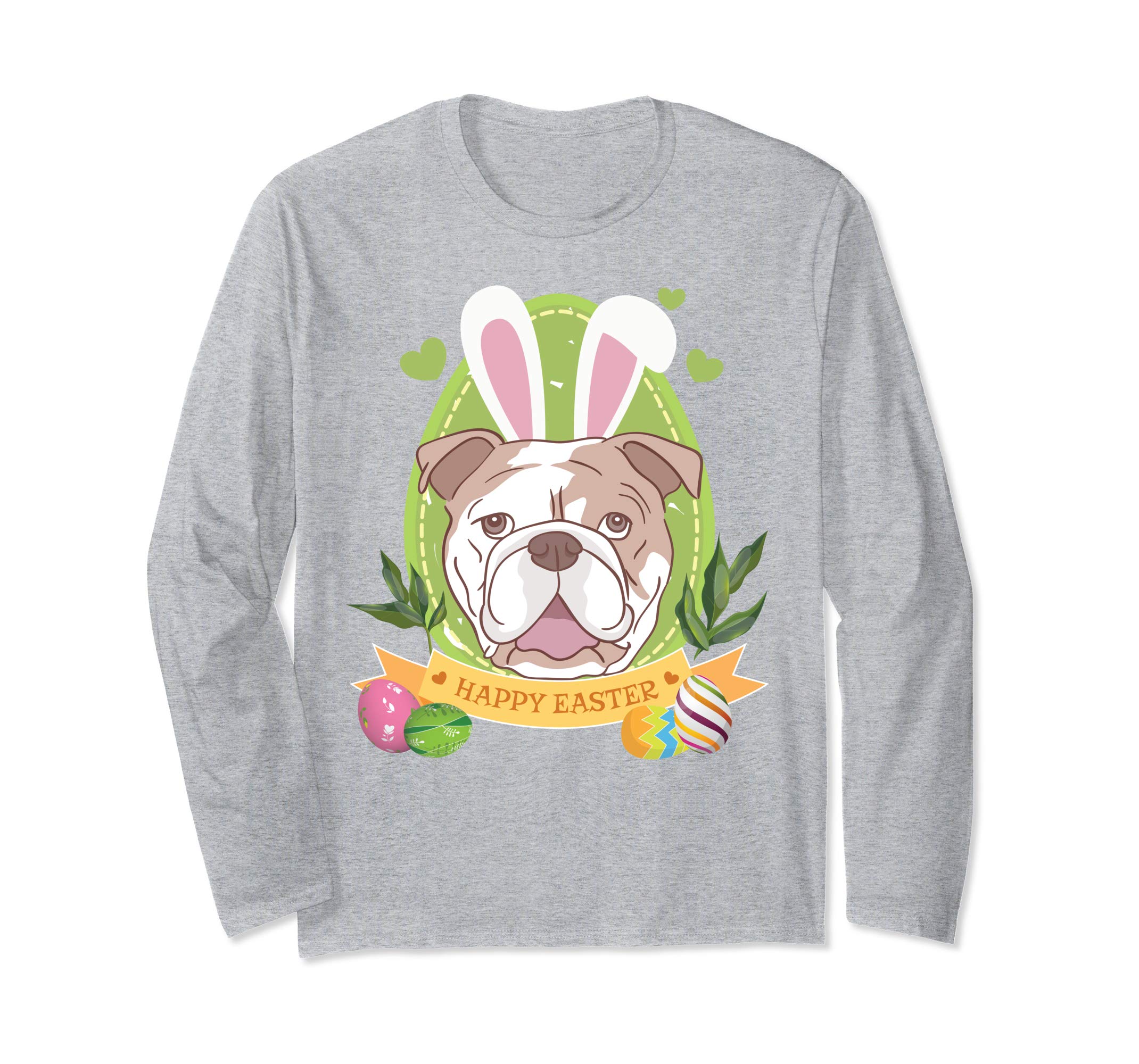 Bunny Bulldog Dog Easter Day Lovers T-Shirt Egg Hunting