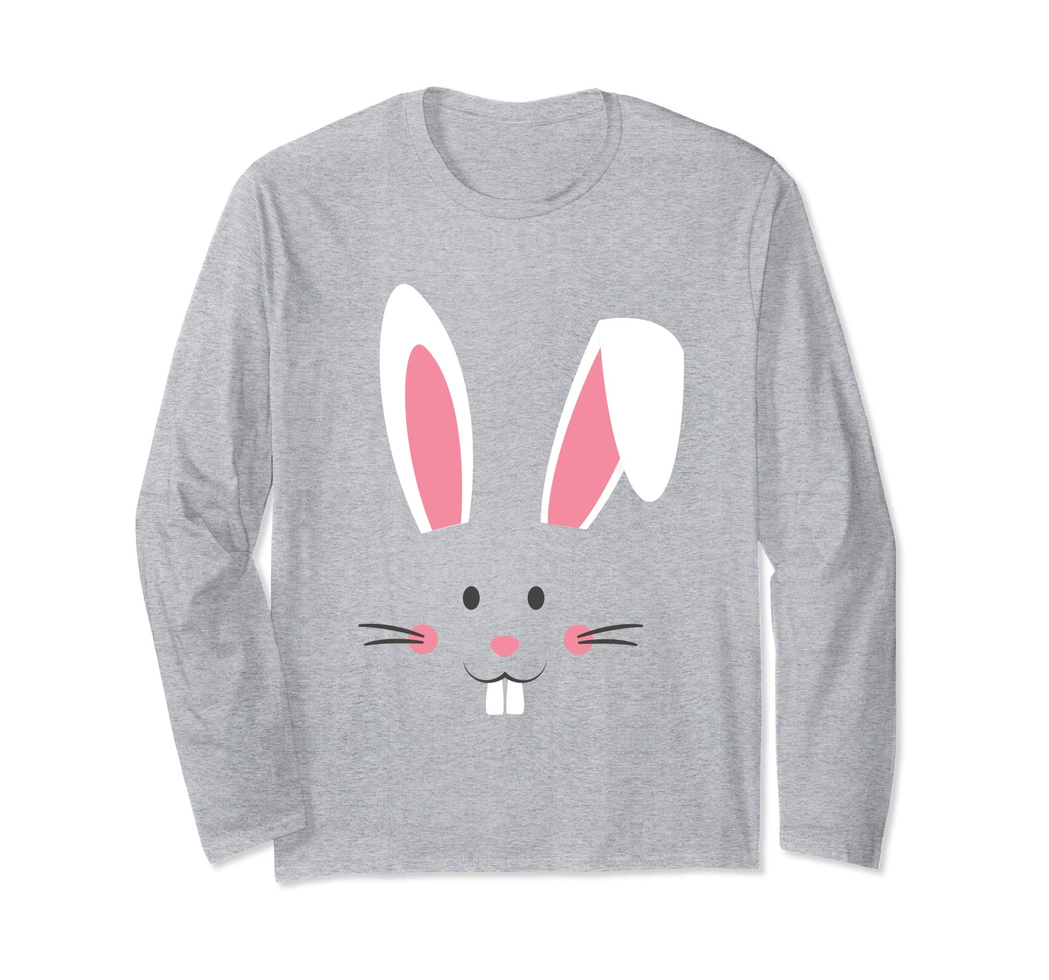 Cute Easter Bunny Face Long sleeve T Shirt Easter Egg Easter