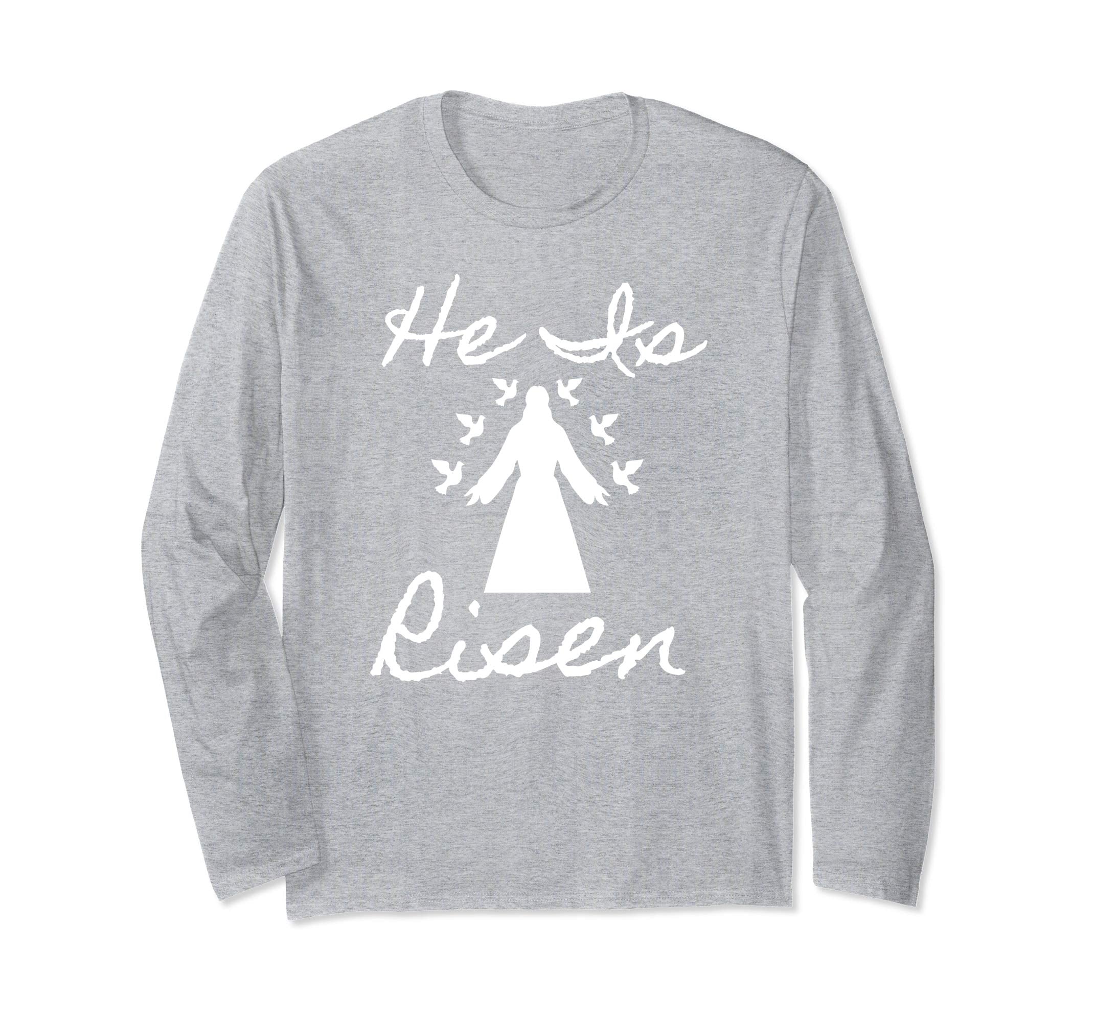 Christian Easter He Is Risen Tshirt Peace Birds and Jesus