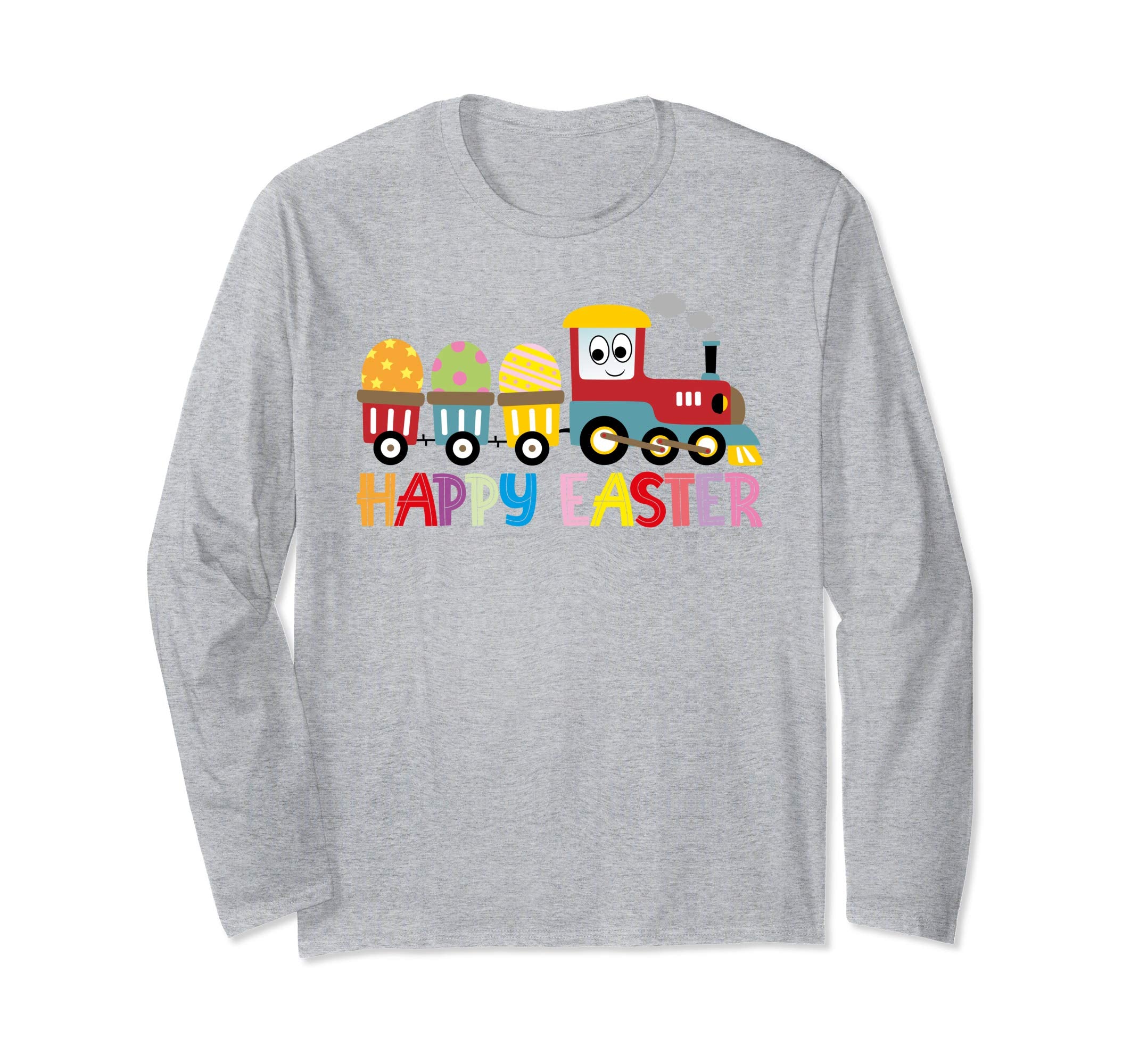 Happy Easter Train Egg Hunt Kid Boys Girls Long Sleeve Shirt
