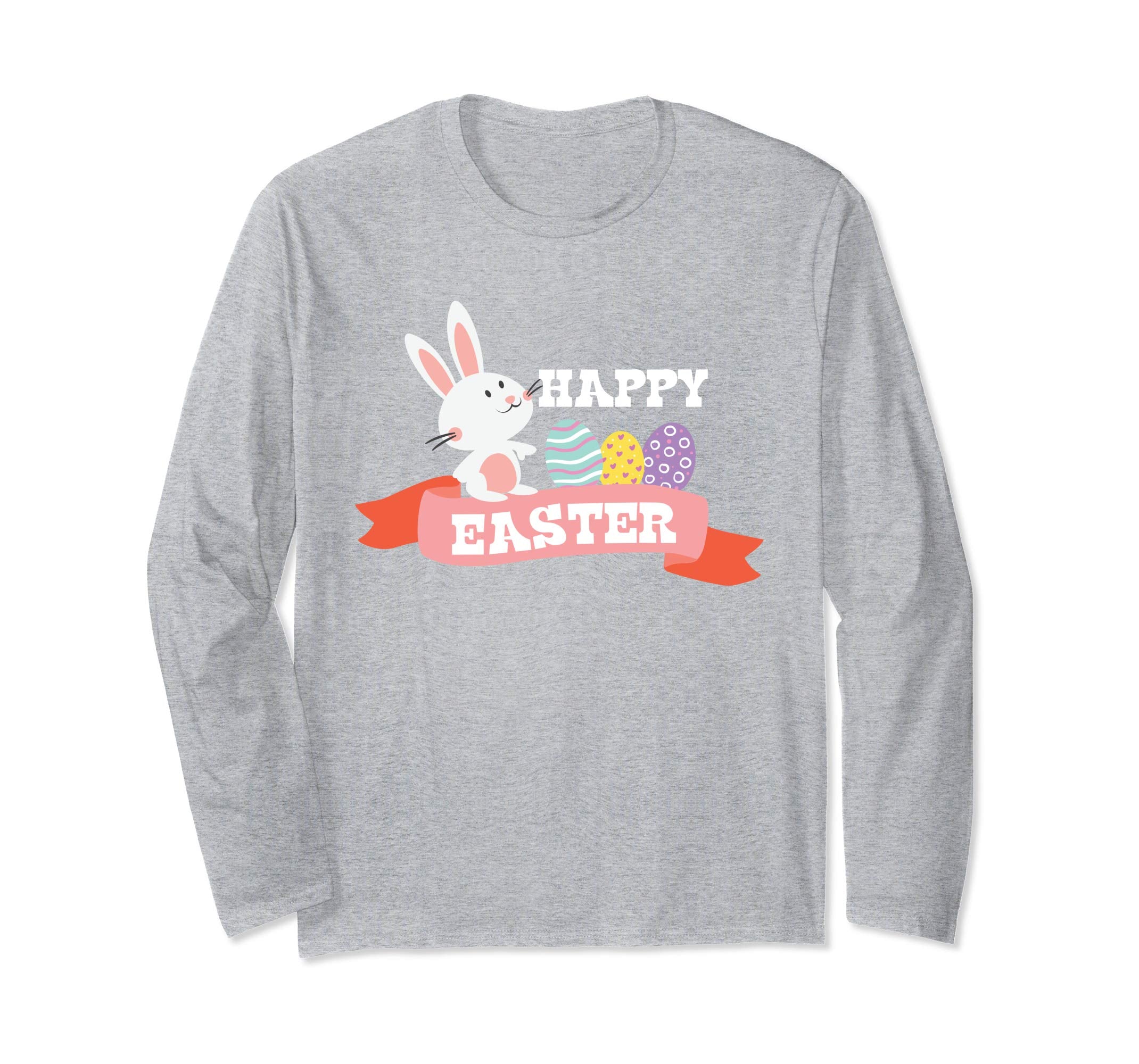 Hoppy Easter Long sleeve Shirt Cute Bunny Easter Eggs Gift