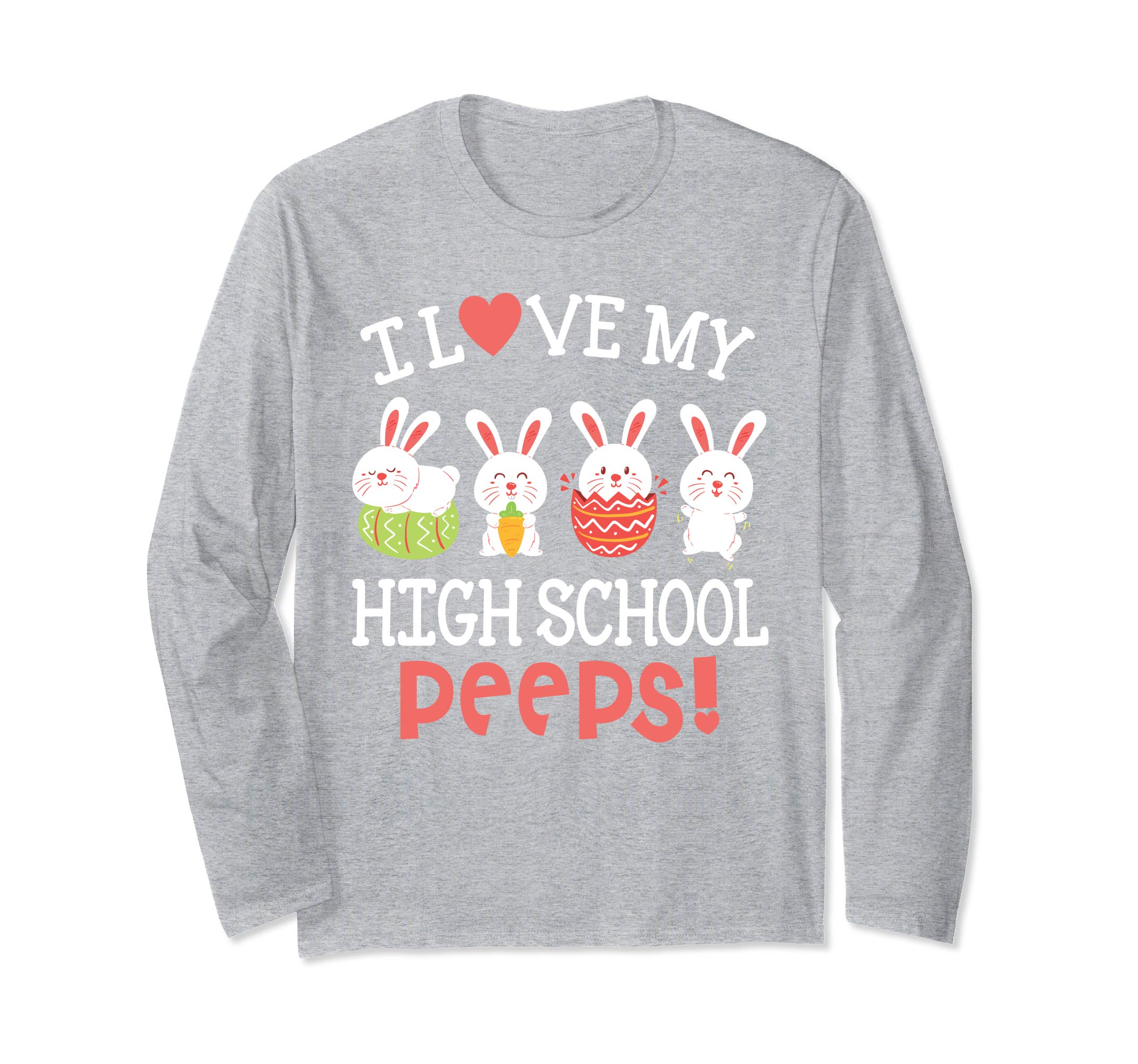 I Love My High School Peeps Bunnies Easter Teacher Shirt