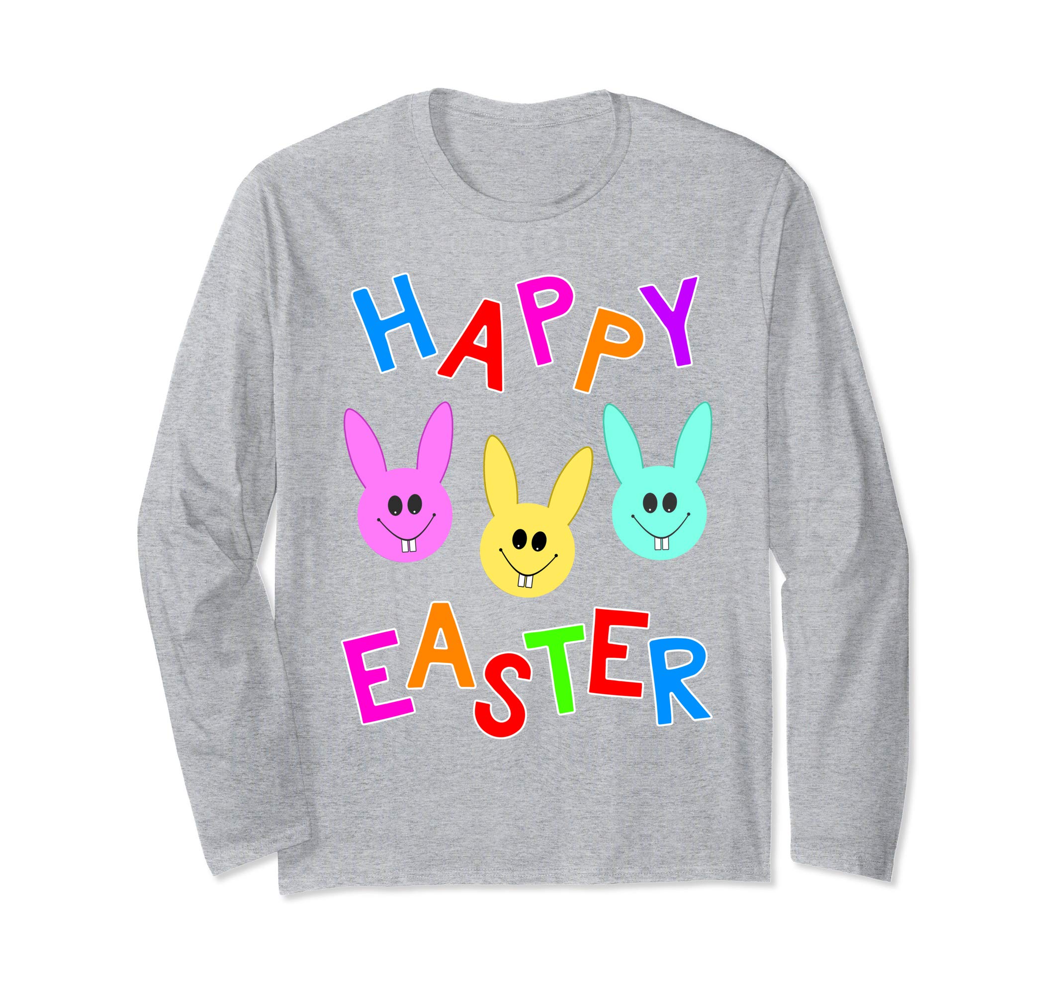 Happy Easter T shirt Cute Bunnies Colorful Bunny Boys Girls