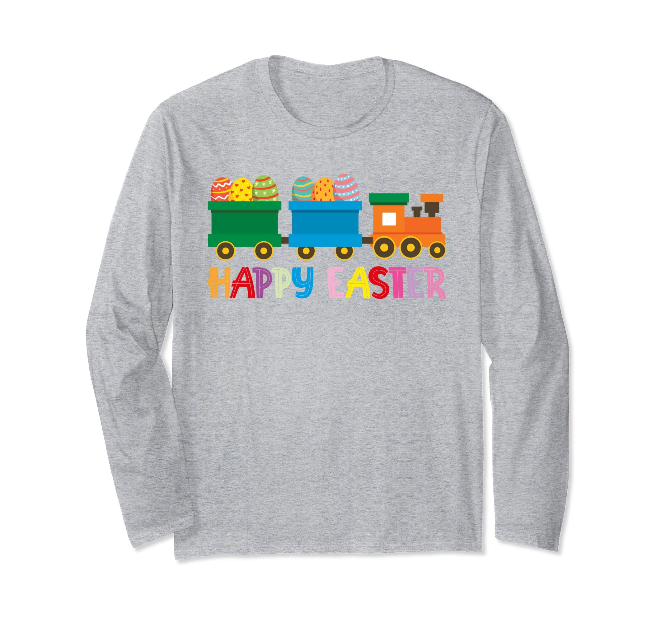 Happy Easter Train Egg Hunt Kid Boys Girls Long Sleeve Shirt