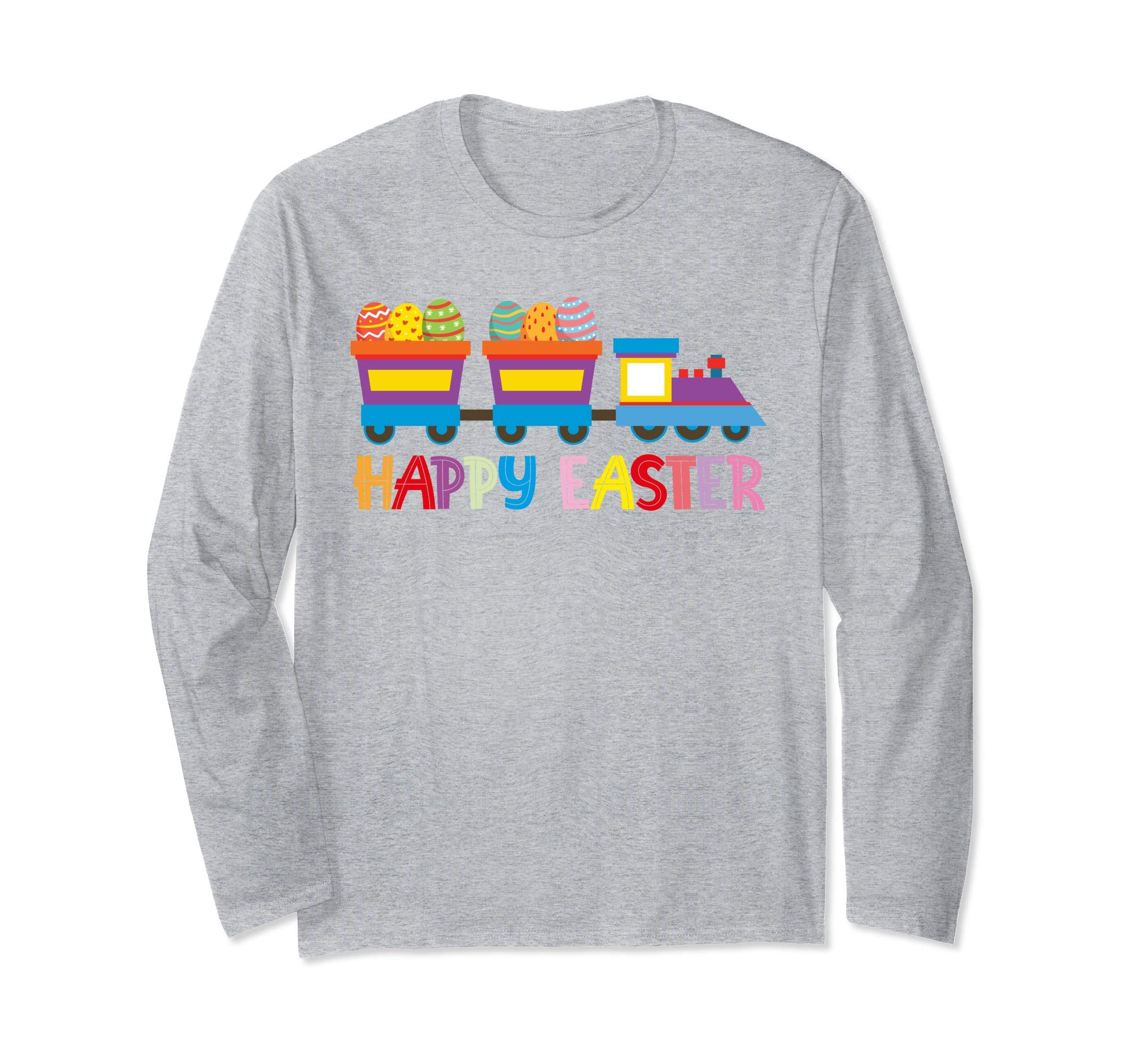 Happy Easter Train Egg Hunt Kid Boys Girls Long Sleeve Shirt