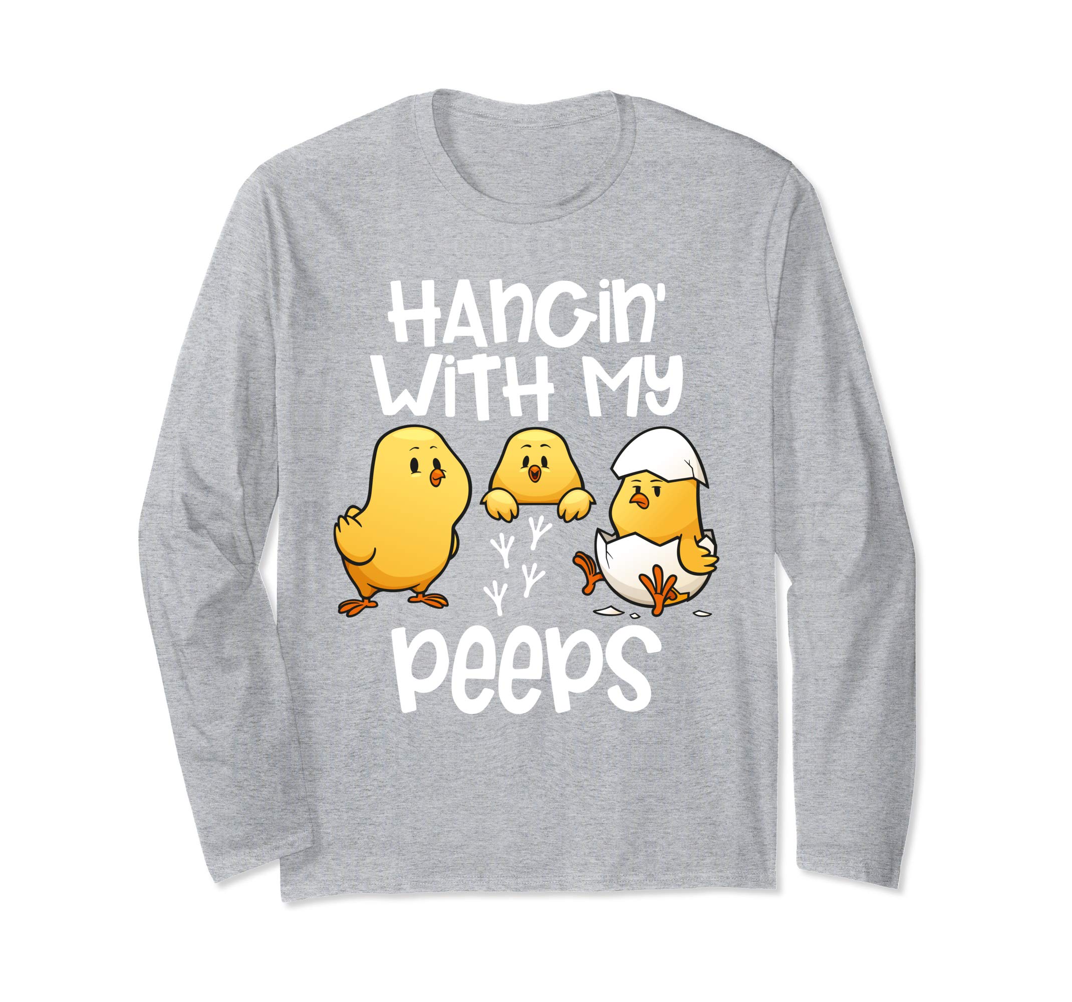Hanging With My Peeps Happy Easter Long Sleeve T Shirt Gift