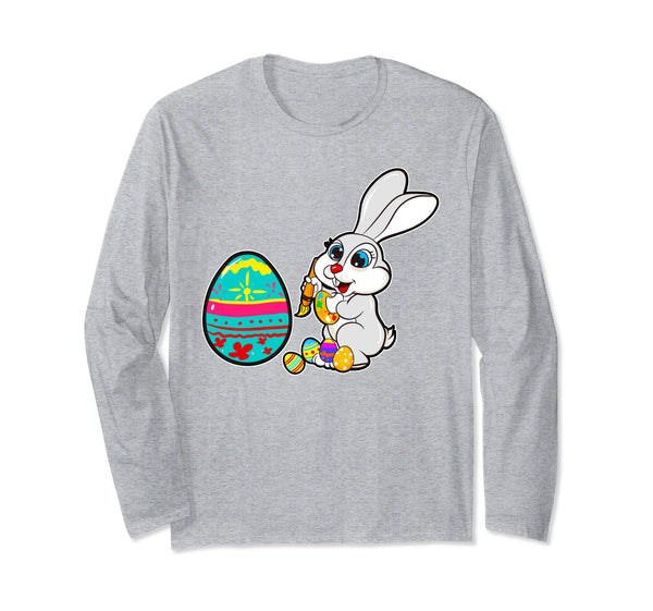 Cute Easter Bunny Shirt Painting Eggs Kids School Egg Hunt