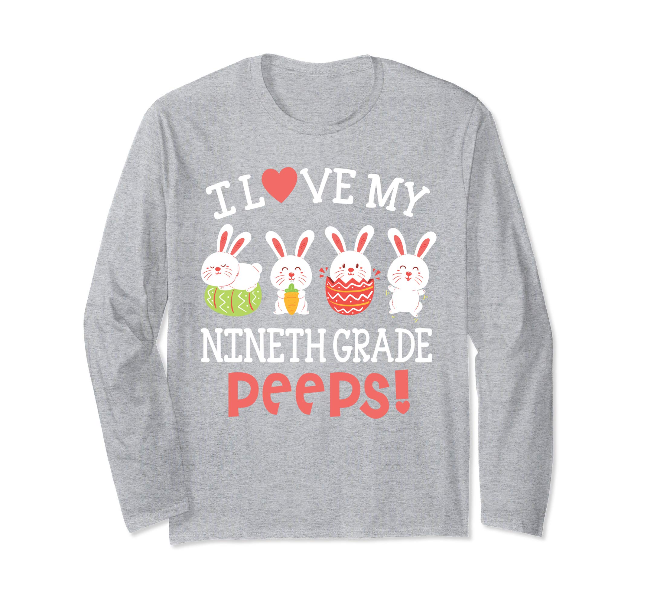 I Love My Nineth Grade Peeps Bunnies Easter Teacher Shirt