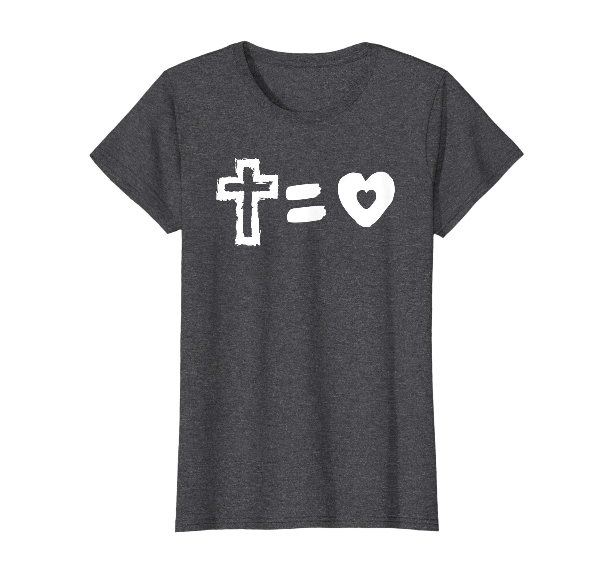 Cross Equals Love Heart Funny Math Christian Easter T Shirt
