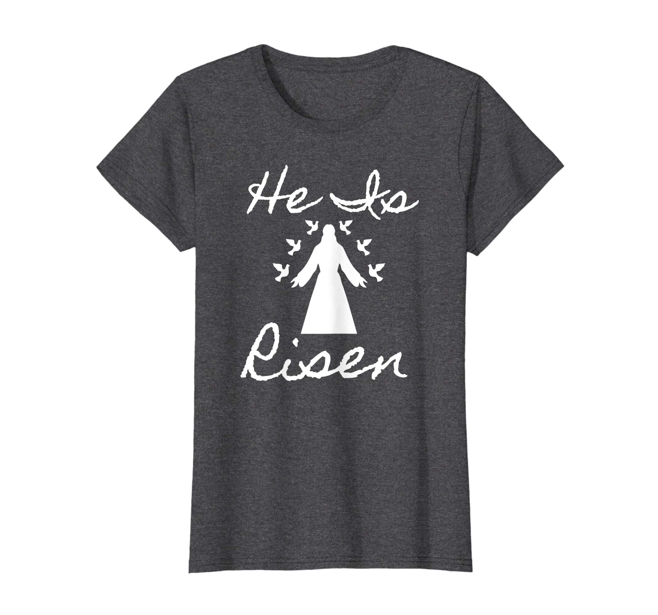Christian Easter He Is Risen Tshirt Peace Birds and Jesus