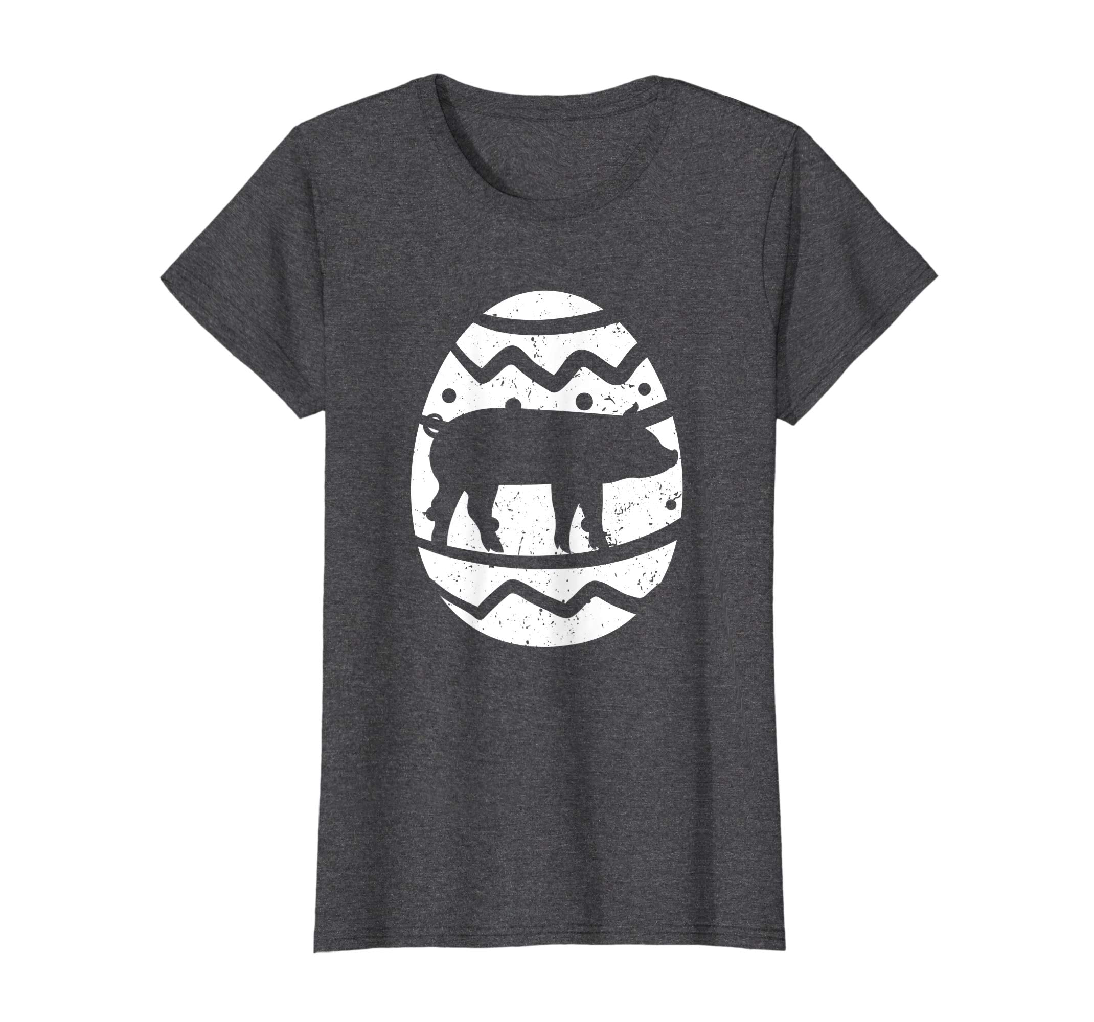 Vintage Pig Happy Easter Egg T-Shirt Pig Easter Gift