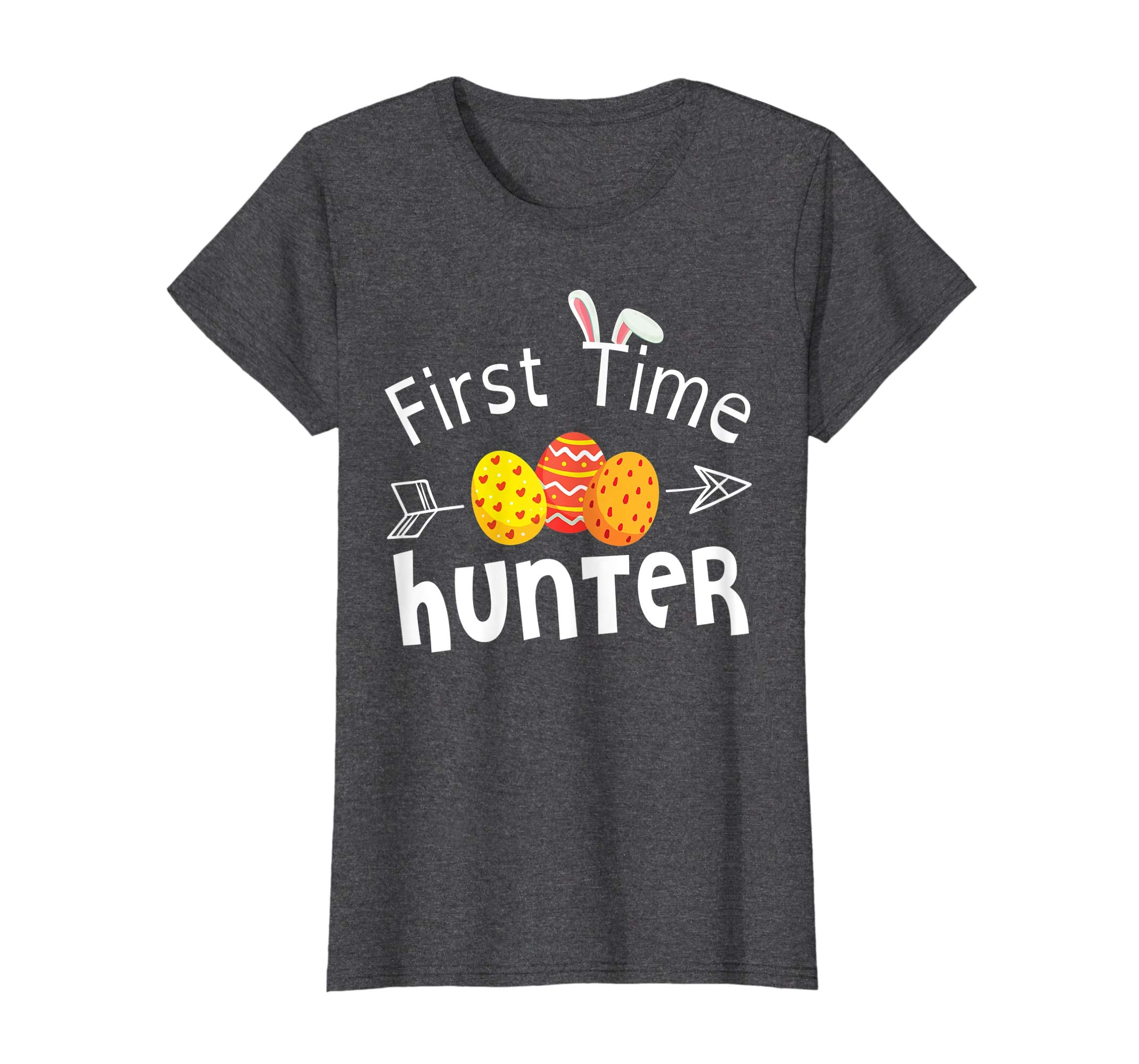 Bunny Face Arrow And Easter Eggs Shirt First Time Hunter