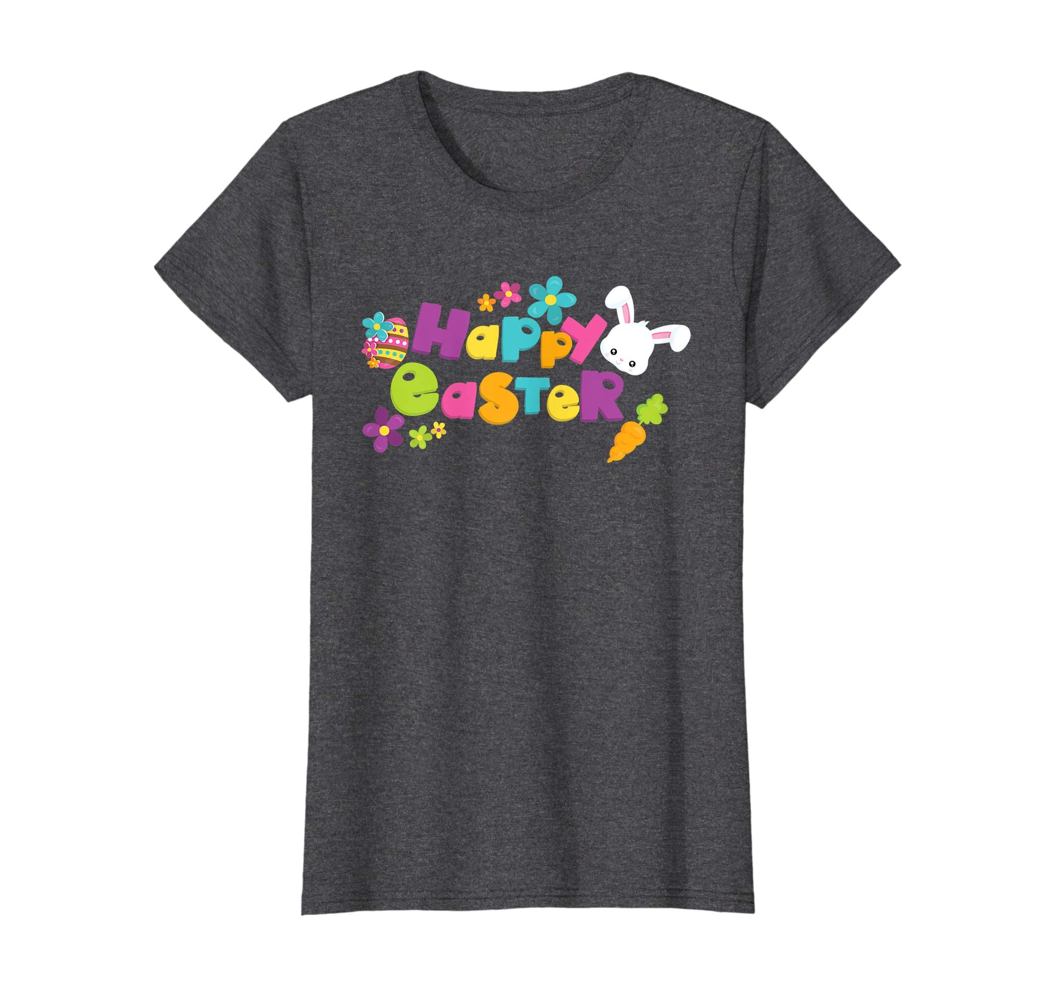 Happy Easter T-Shirt Cute Bunny Flower Carrots TShirt