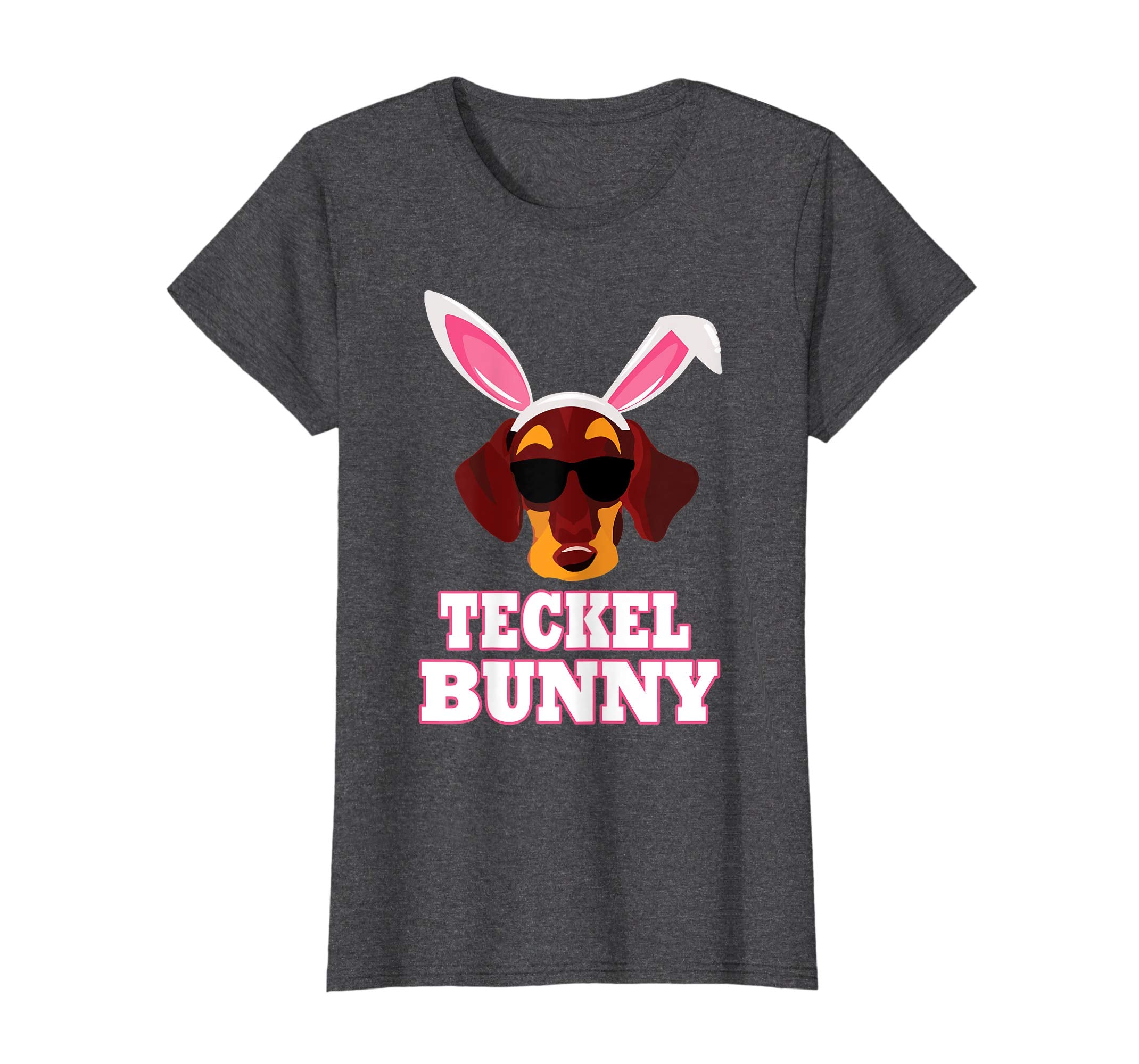Cool Glasses Teckels Bunny Rabbit Dog Happy Easter Shirt