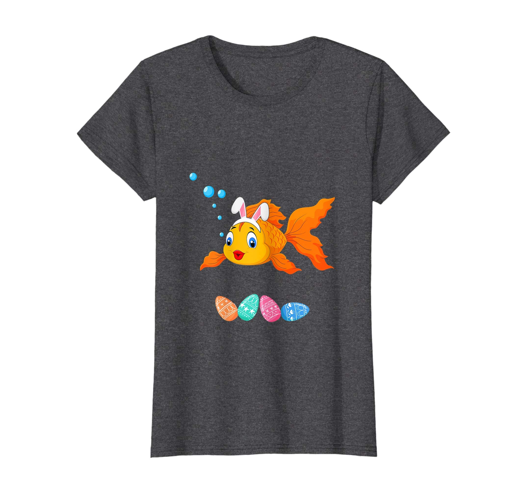 Funny Easter Goldfish With Bunny Ears And Eggs T Shirt